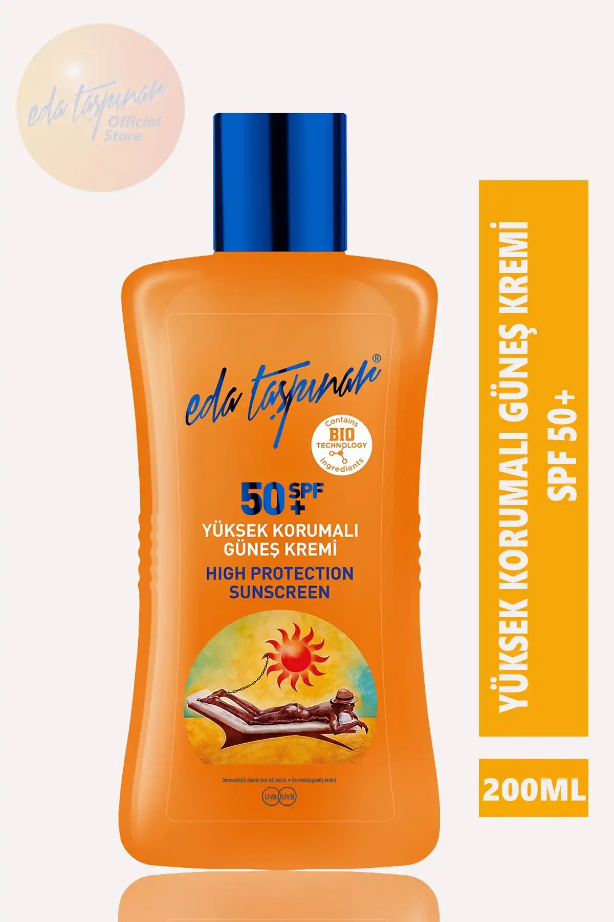 ضد آفتاب با محافظت بالا Spf50+ - 200 میلی لیتر برند   Eda Taşpınar(ادا تاسپینار) به رنگ   در دسته ضد آفتاب