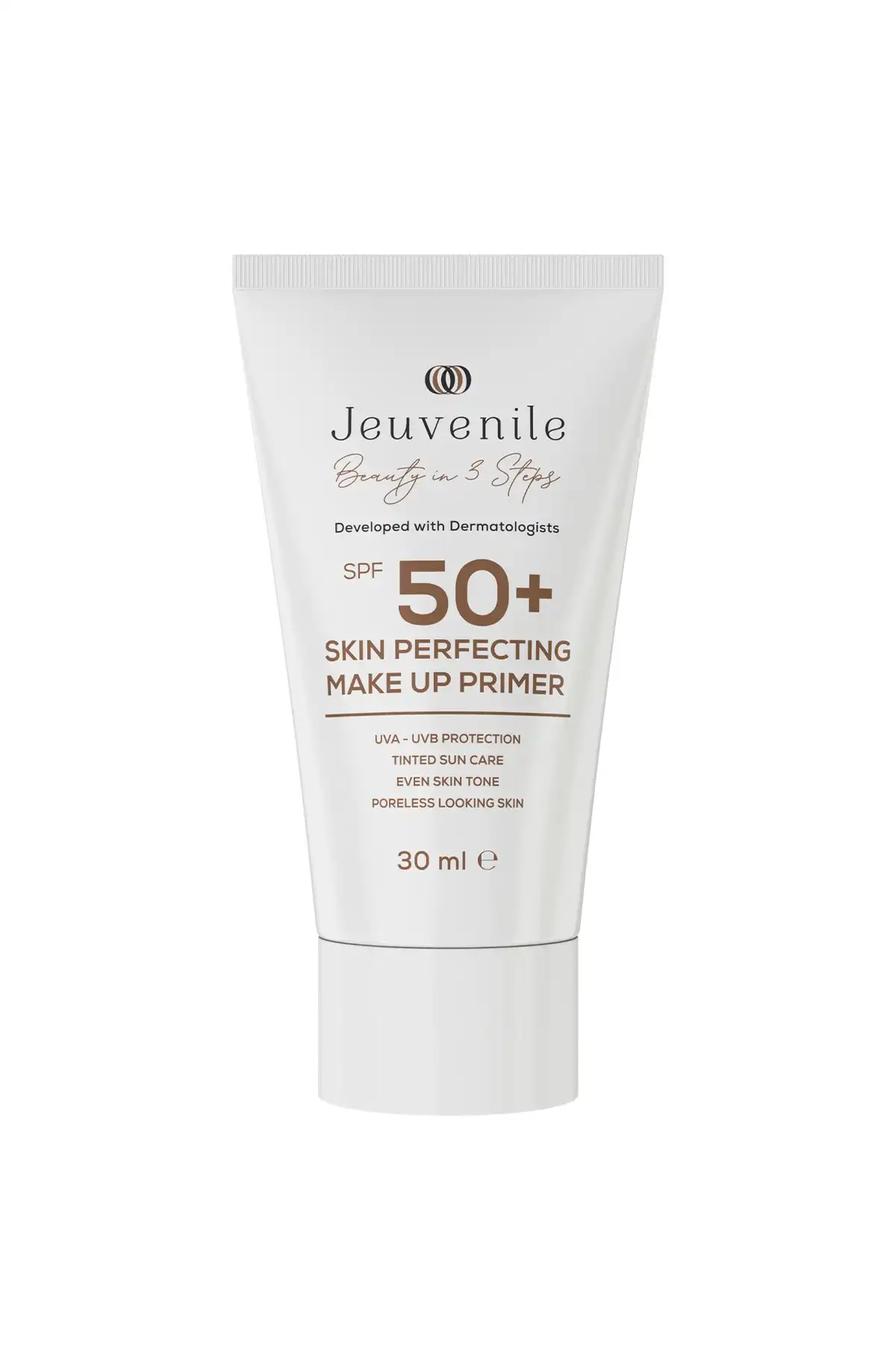 Spf 50 Skin Perfecting Make Up Primer ضد آفتاب پوشاننده منافذ میکاپ پرایمر 30 میلی لیتری برند   Jeuvenile(جوون) به رنگ   در دسته ضد آفتاب