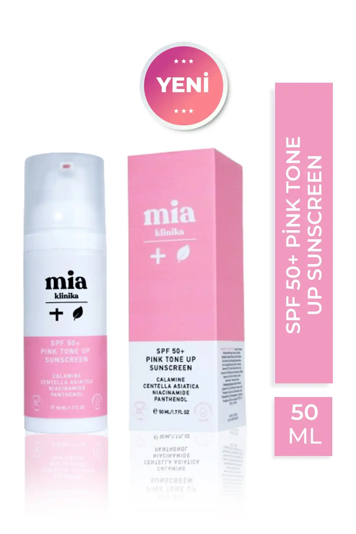 ضد آفتاب Spf 50 Pink Tone Up Tone-Equalizing Pink Face Spf برند   mia klinika(کلینیک میا) به رنگ   در دسته ضد آفتاب