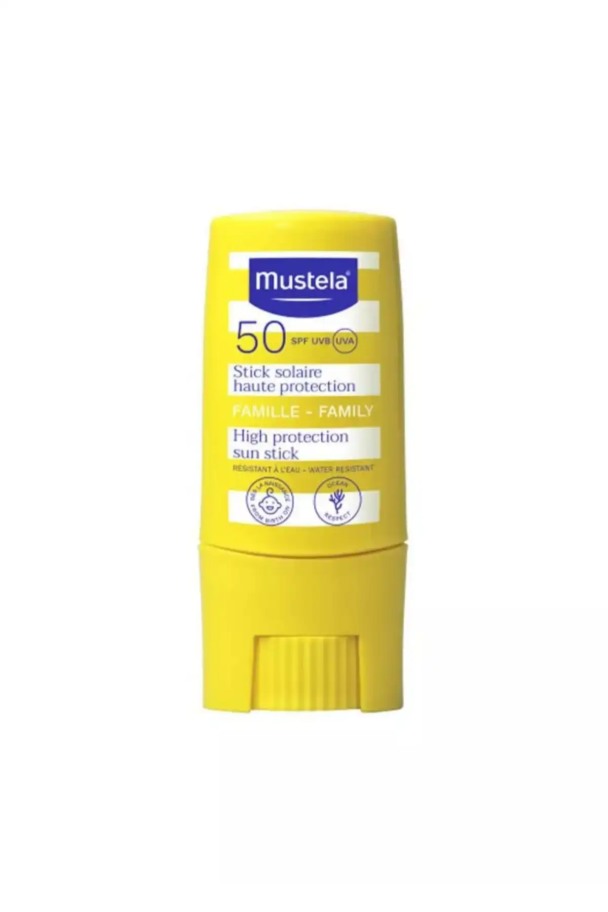 ضدآفتاب 9 میلی لیتری با محافظت بسیار بالا Spf 50 Stick بسته بندی جدید برند   Mustela(موستلا) به رنگ   در دسته ضد آفتاب