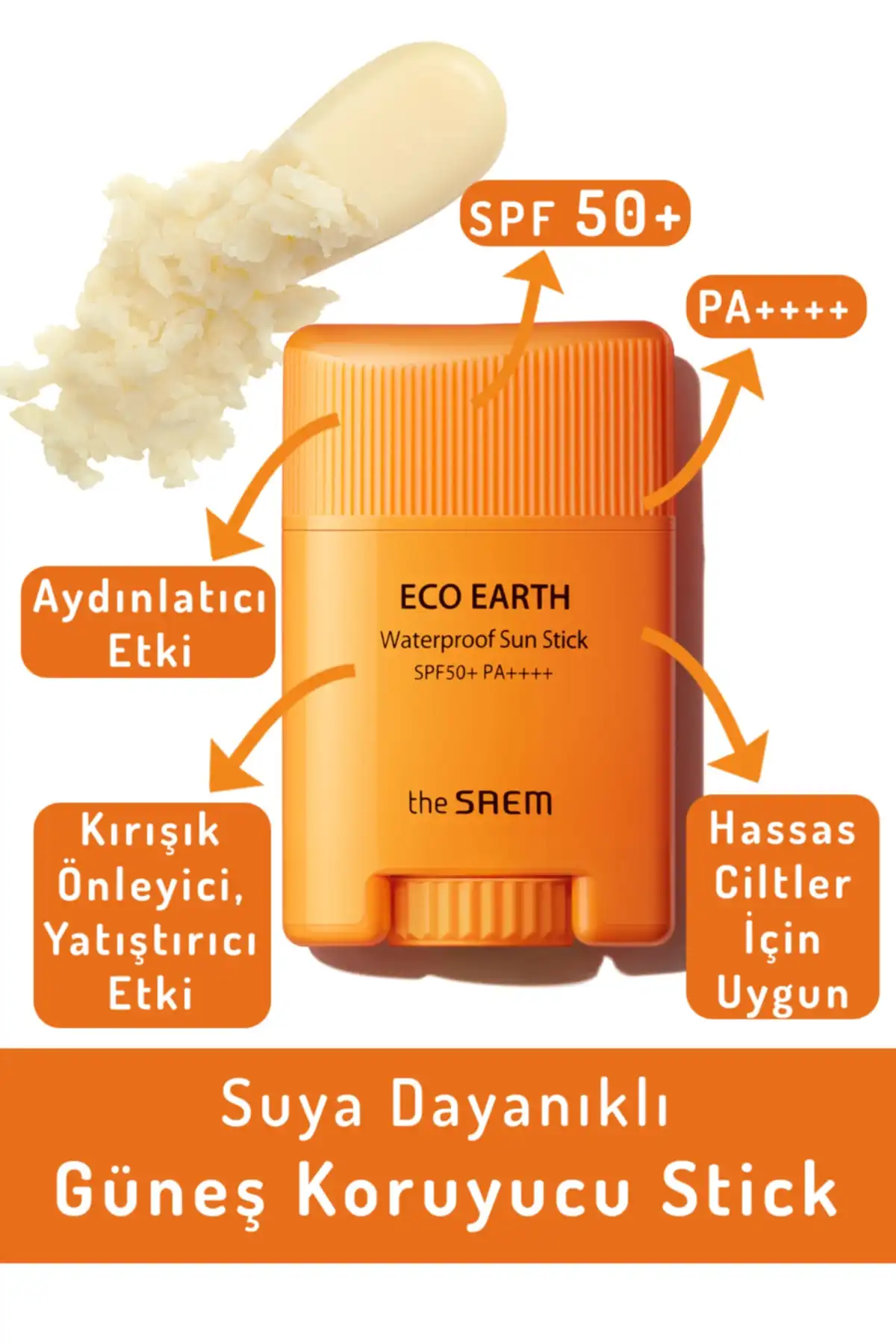 استیک ضدآفتاب 17 گرمی - ضدآفتاب Eco Earth Sun Stick SPF50+ و PA++++ برند   به رنگ   در دسته ضد آفتاب