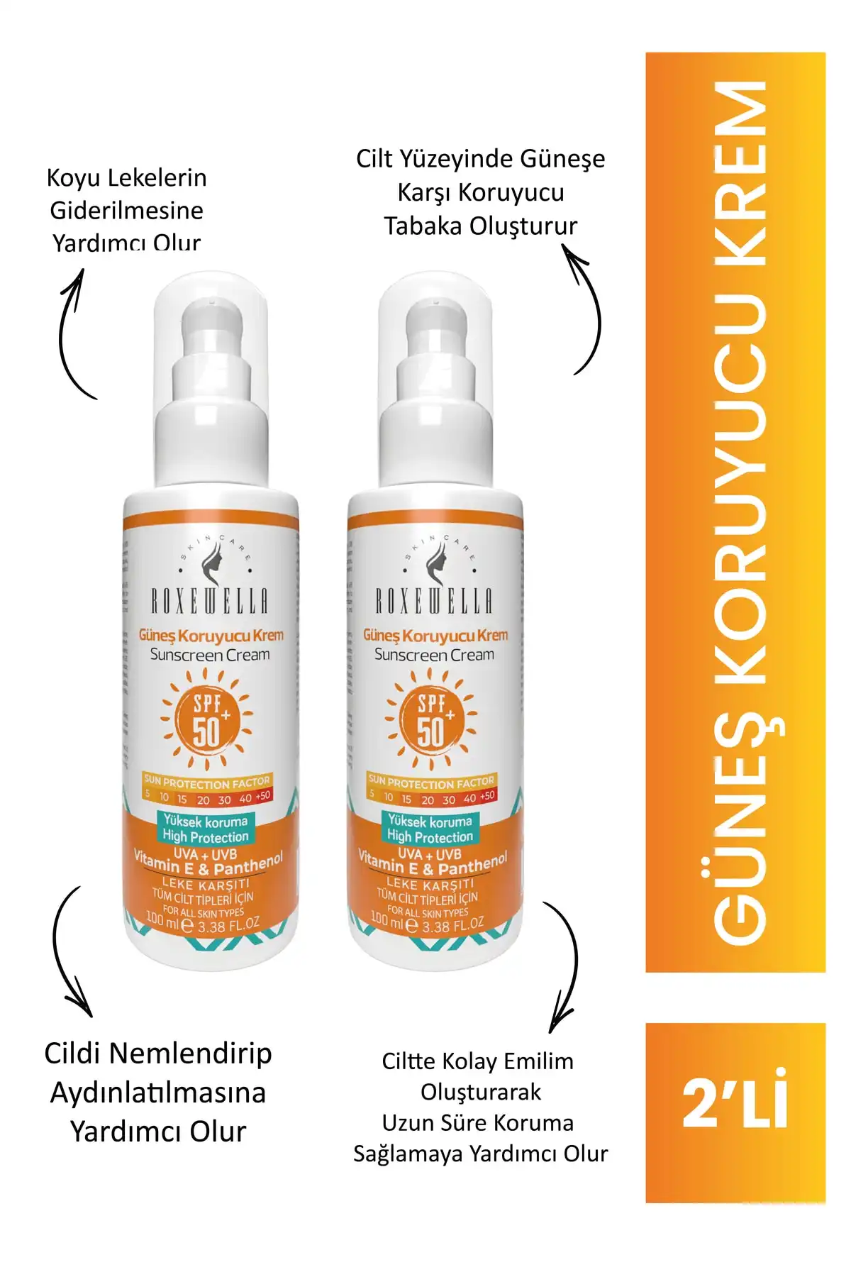 ضد آفتاب 100 میلی لیتری ضد لک 2 عددی ضدآفتاب 50 فاکتور با محافظت بالا برند   به رنگ   در دسته ضد آفتاب