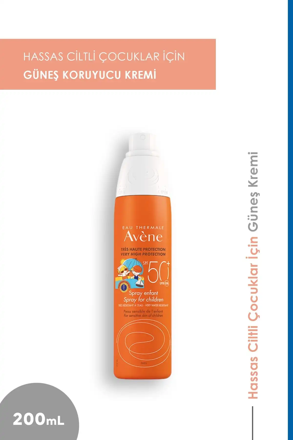 اسپری Sun Care Spf 50+ برای کودکان 200 میلی لیتر برند   Avene(آون) به رنگ   در دسته ضد آفتاب