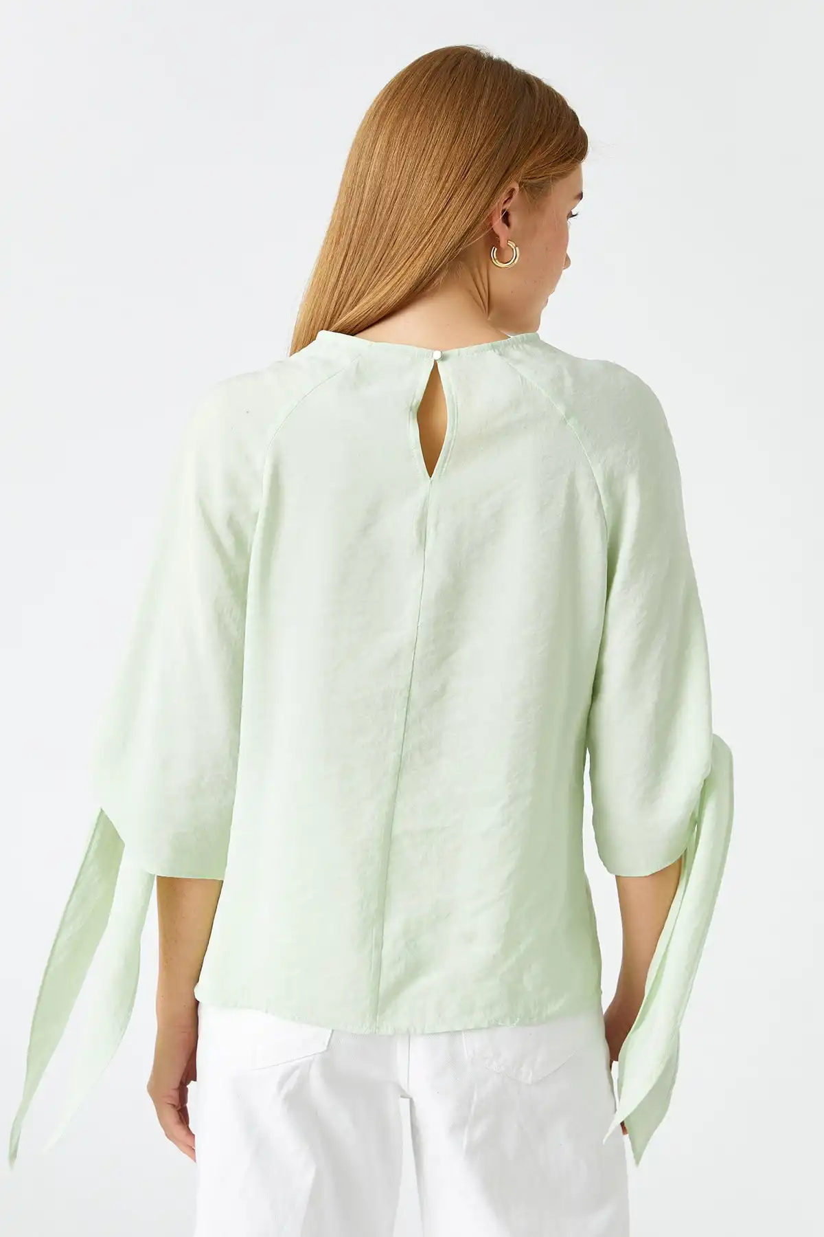 بلوز مفصل آستین کراوات برند   Koton (کوتون) به رنگ  سبز در دسته پیراهن زنانه