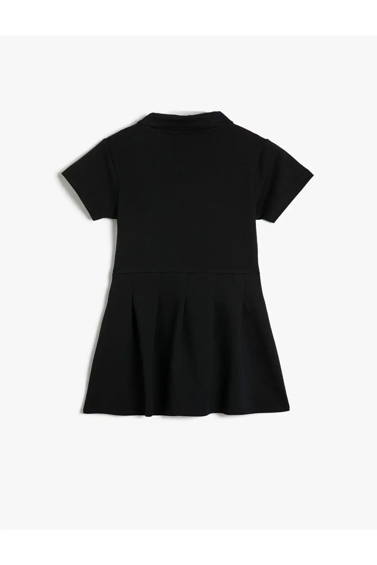 لباس یقه یقه دار با آستین کوتاه پنبه ای با جزئیات برند   Koton (کوتون) به رنگ  آبی سرمه ای در دسته  لباس مجلسی و شومیز