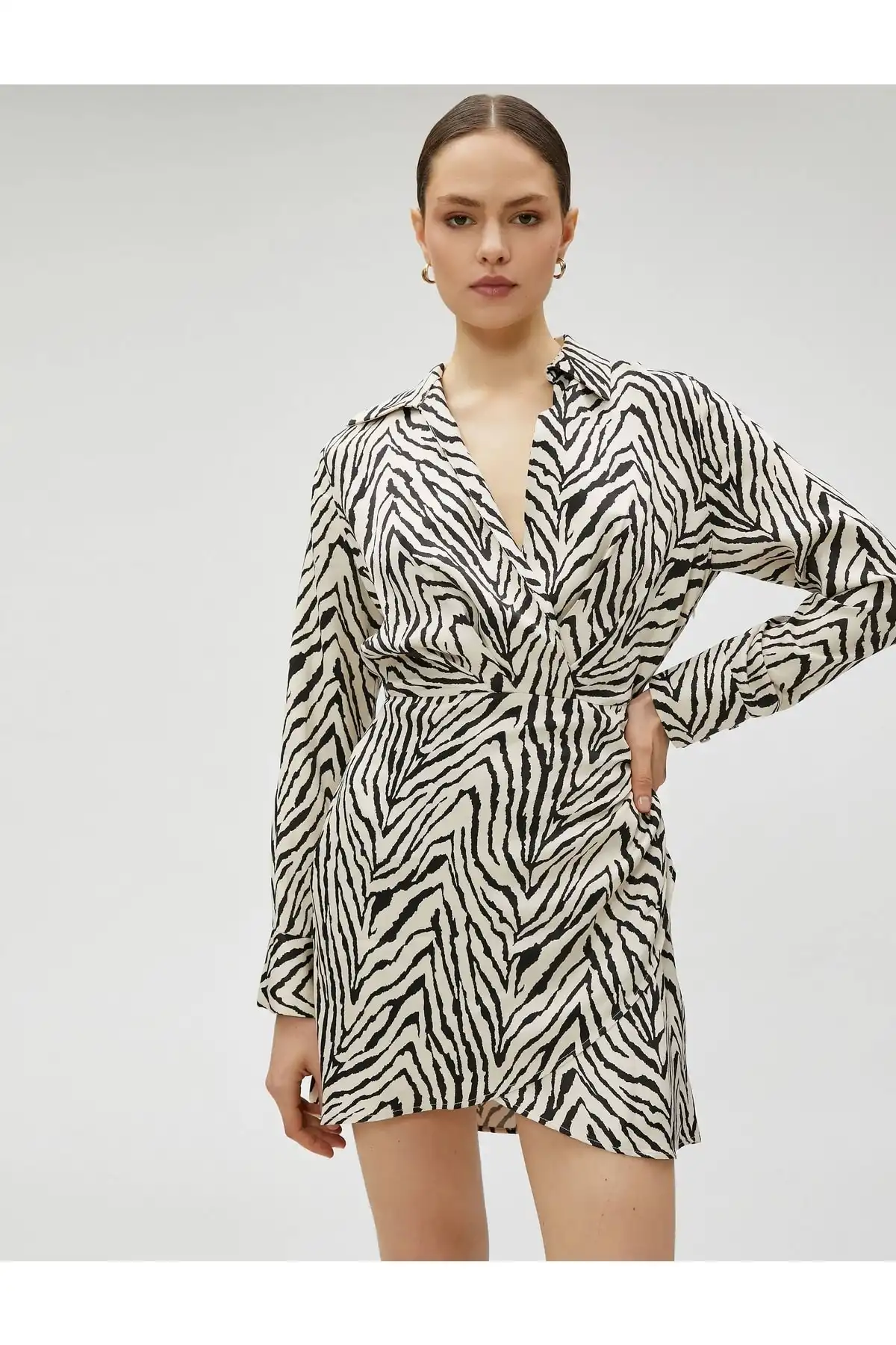 لباس زنانه 3sak80045uw طرح دار سفید برند   Koton (کوتون) به رنگ  سفید در دسته  لباس مجلسی و شومیز