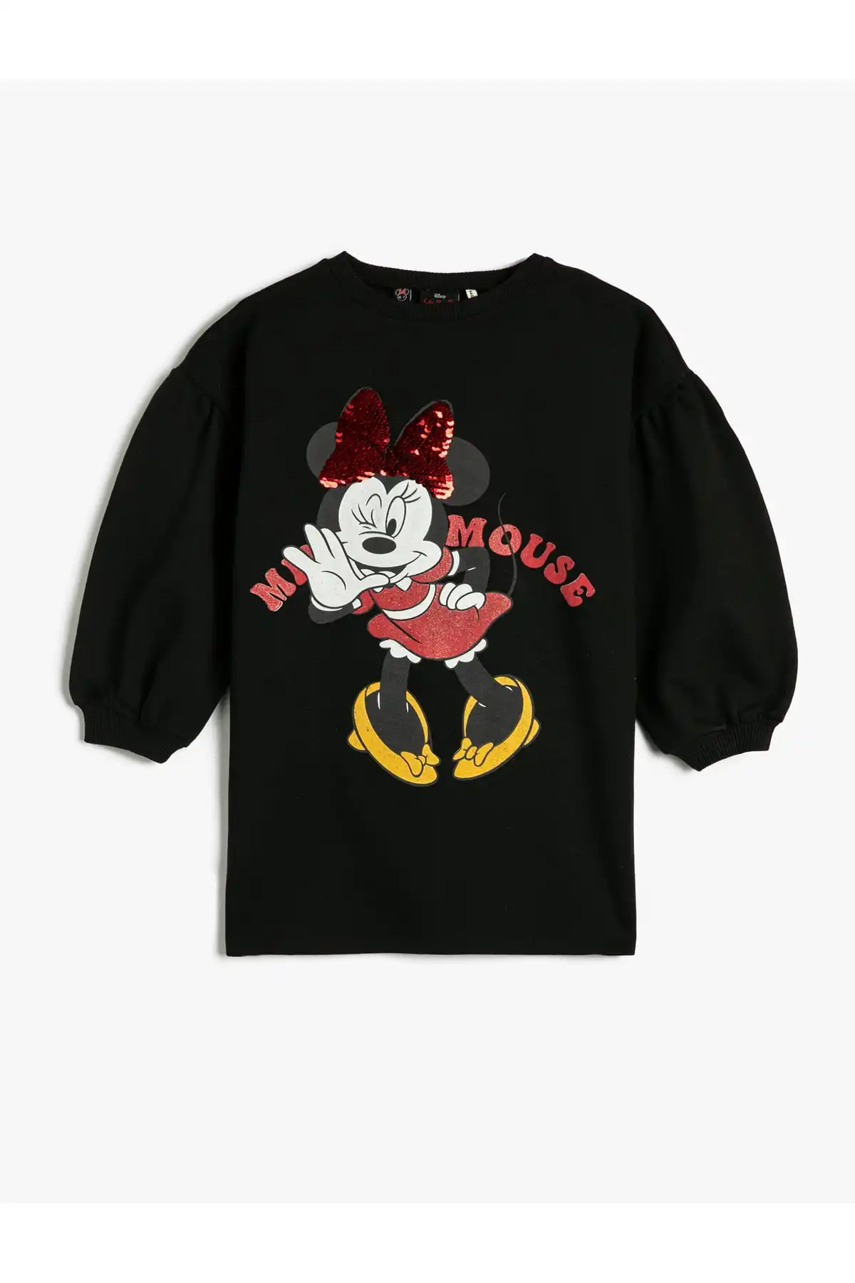 لباس عرق مینی موس دارای مجوز یقه خدمه آستین بلند بادکنکی برند   Koton (کوتون) به رنگ   صورتی در دسته  لباس مجلسی و شومیز