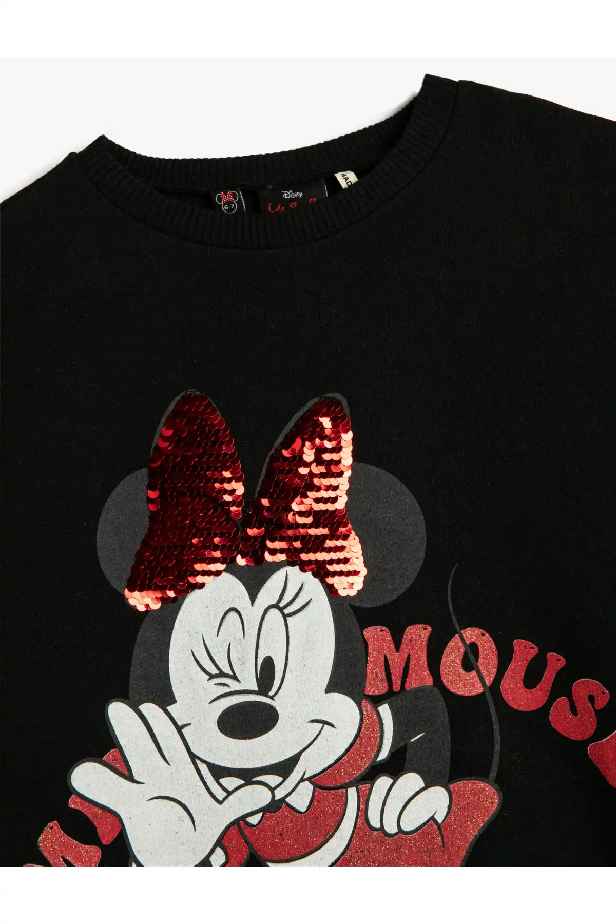 لباس عرق مینی موس دارای مجوز یقه خدمه آستین بلند بادکنکی برند   Koton (کوتون) به رنگ   صورتی در دسته  لباس مجلسی و شومیز