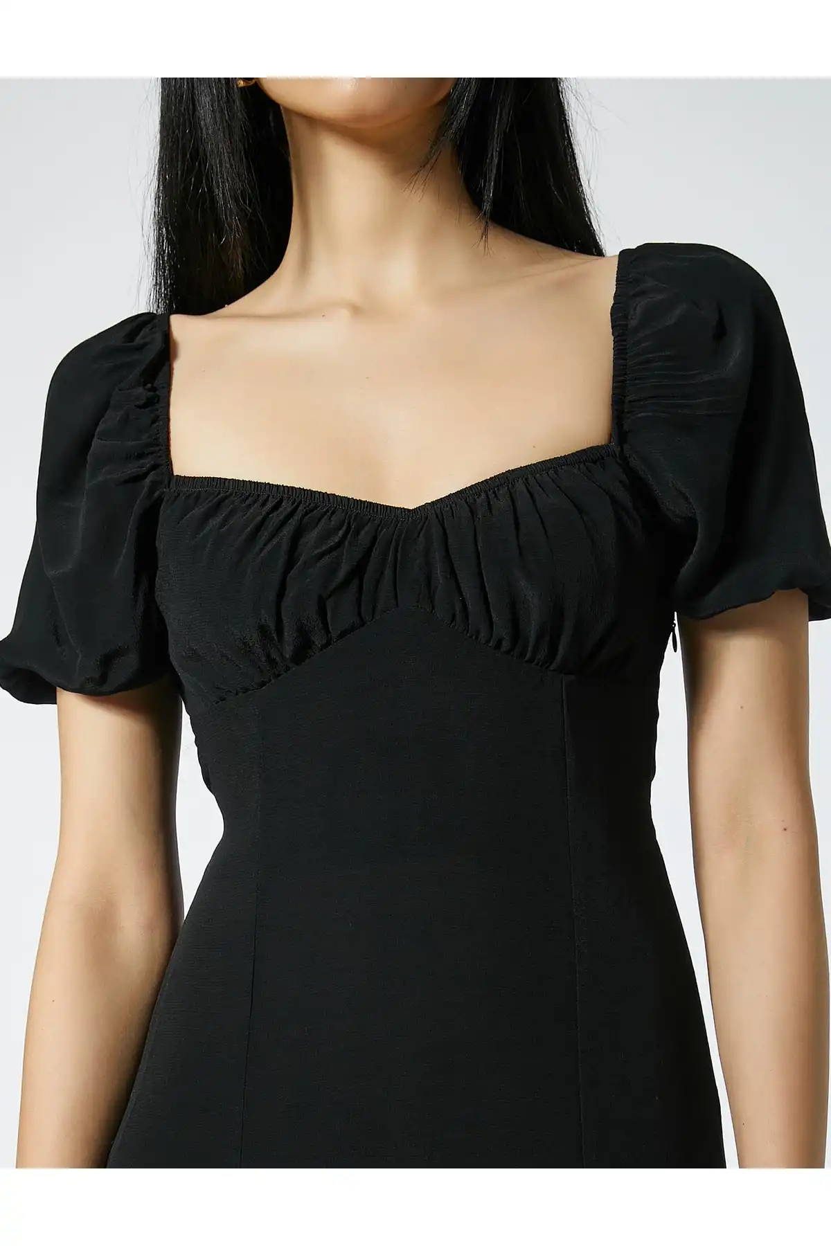 لباس ابریشمی میدی یقه مربعی چاک دار برند   Koton (کوتون) به رنگ   صورتی در دسته  لباس مجلسی و شومیز