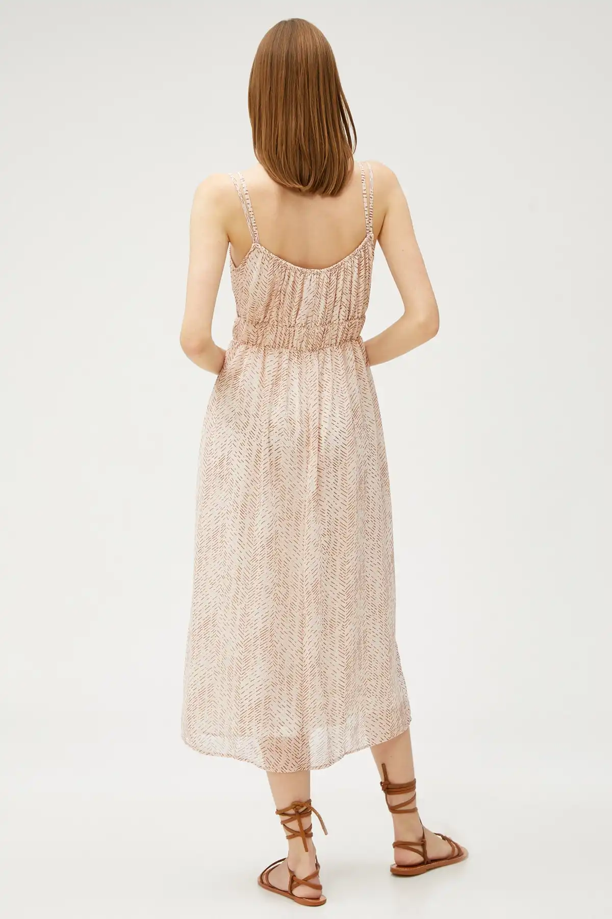 لباس راه راه قهوه ای زنانه 2SAK80216CW برند   Koton (کوتون) به رنگ   بژ در دسته  لباس مجلسی و شومیز