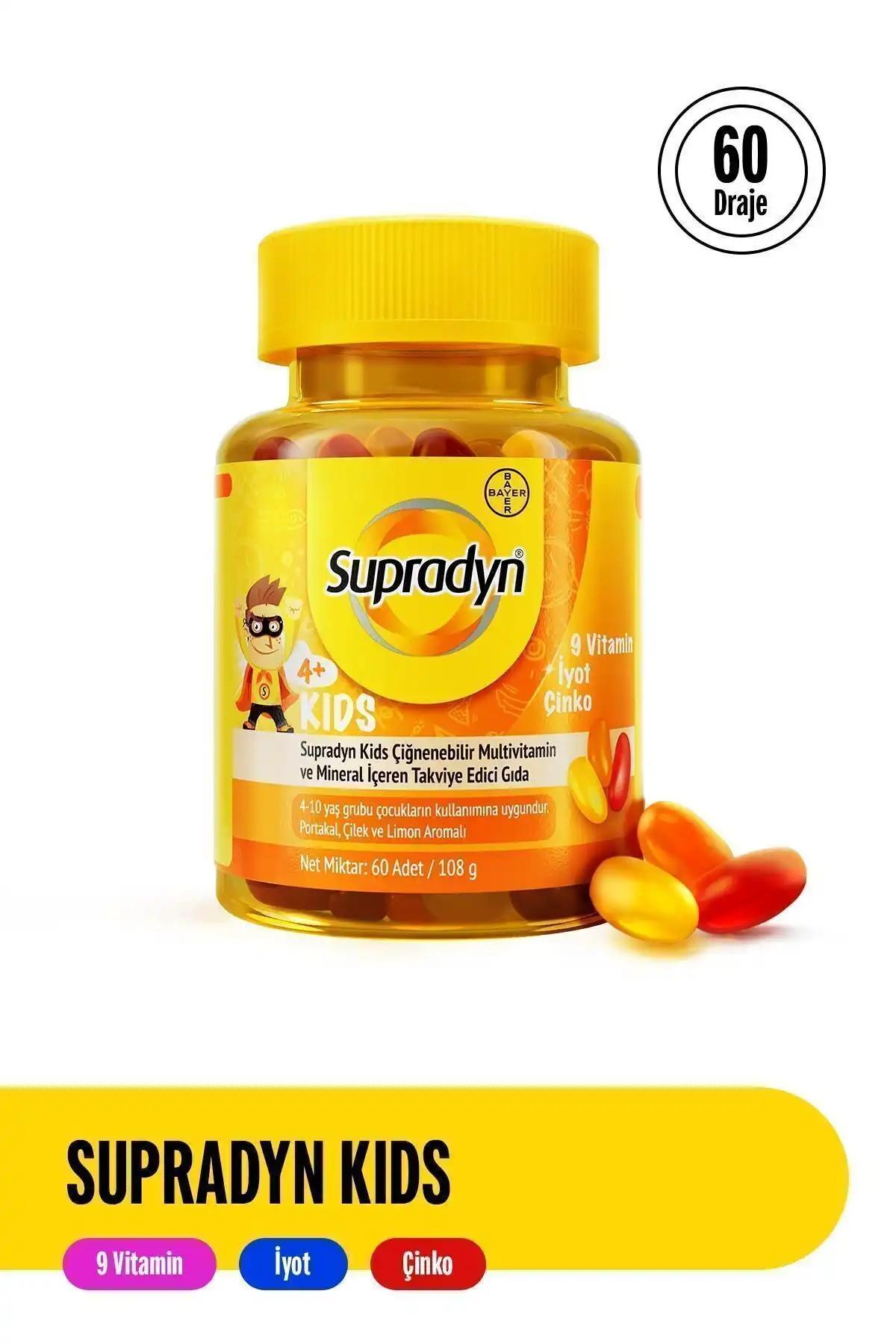 لوبیا جادویی بچه 60 برند   Supradyn ( سوپرادین )  در دسته مکمل های غذایی و ویتامین ها