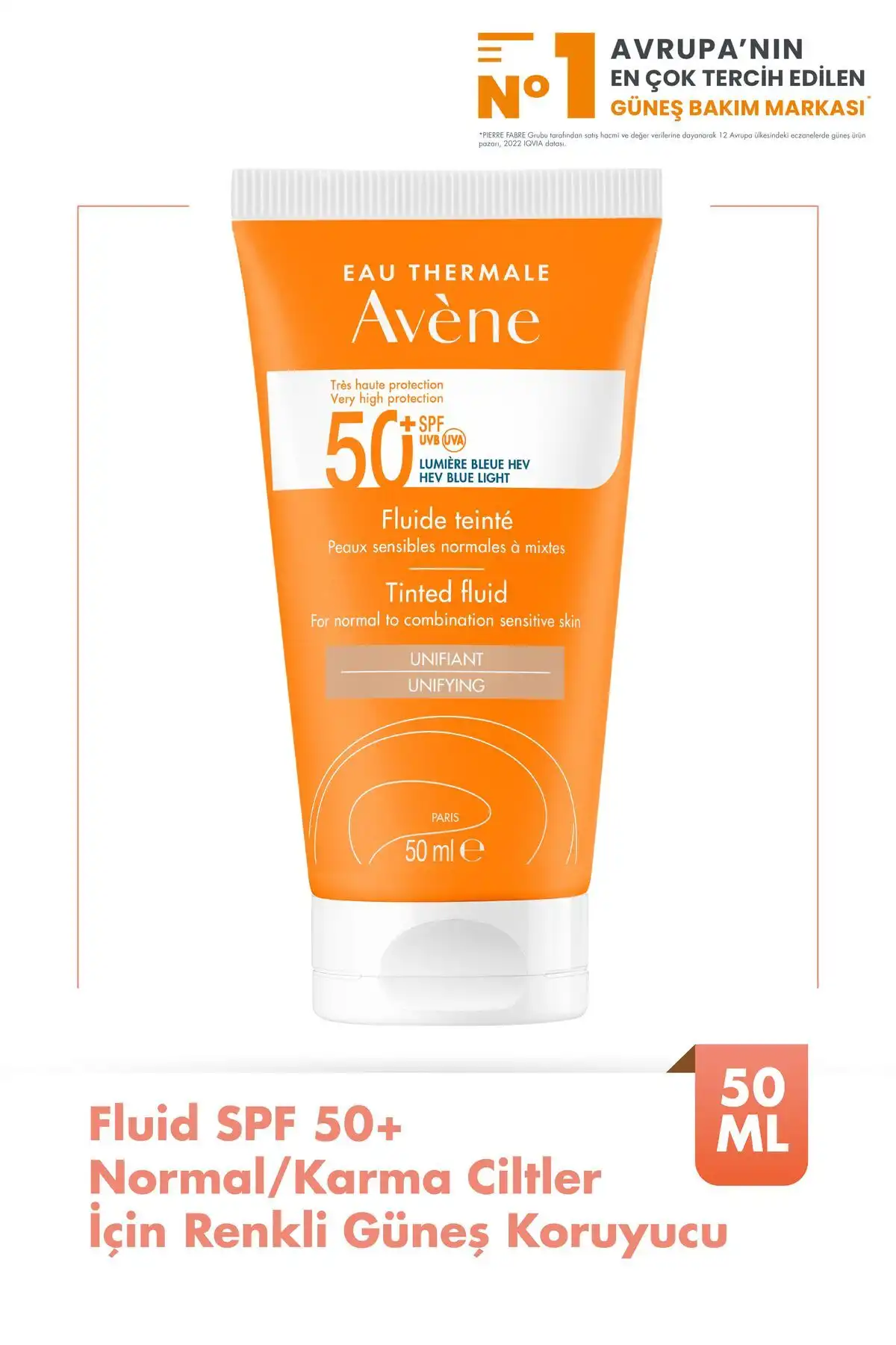 Fluide Tinted Spf50+ 50 ml برند   Avene(آون) به رنگ   در دسته ضد آفتاب