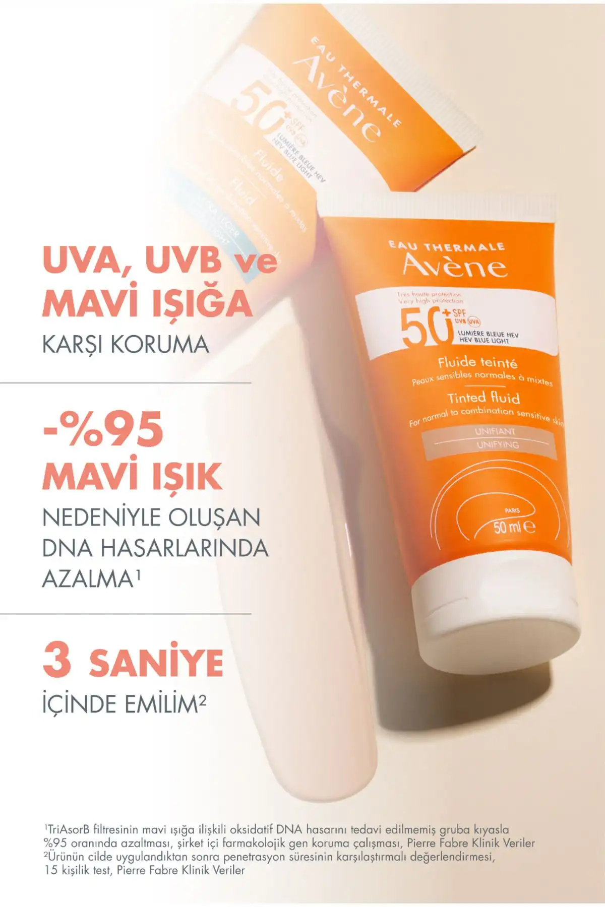 Fluide Tinted Spf50+ 50 ml برند   Avene(آون) به رنگ   در دسته ضد آفتاب