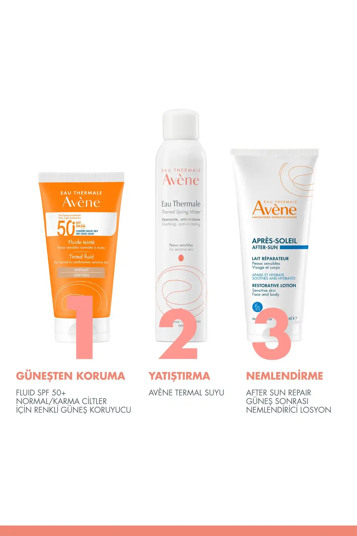 Fluide Tinted Spf50+ 50 ml برند   Avene(آون) به رنگ   در دسته ضد آفتاب
