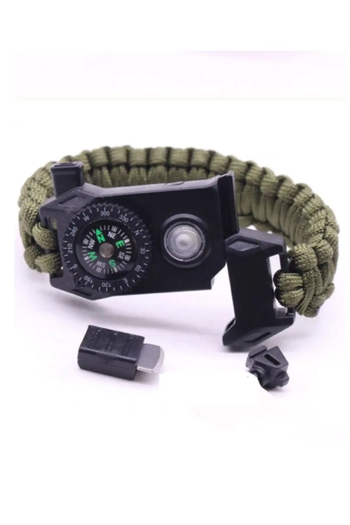 دستبند Paracord- قطب نما LED کمپینگ در فضای باز برند Vox Art(Vox Art) به رنگ سبز دستبند Paracord- قطب نما LED کمپینگ در فضای باز برند Vox Art(Vox Art) به رنگ سبز