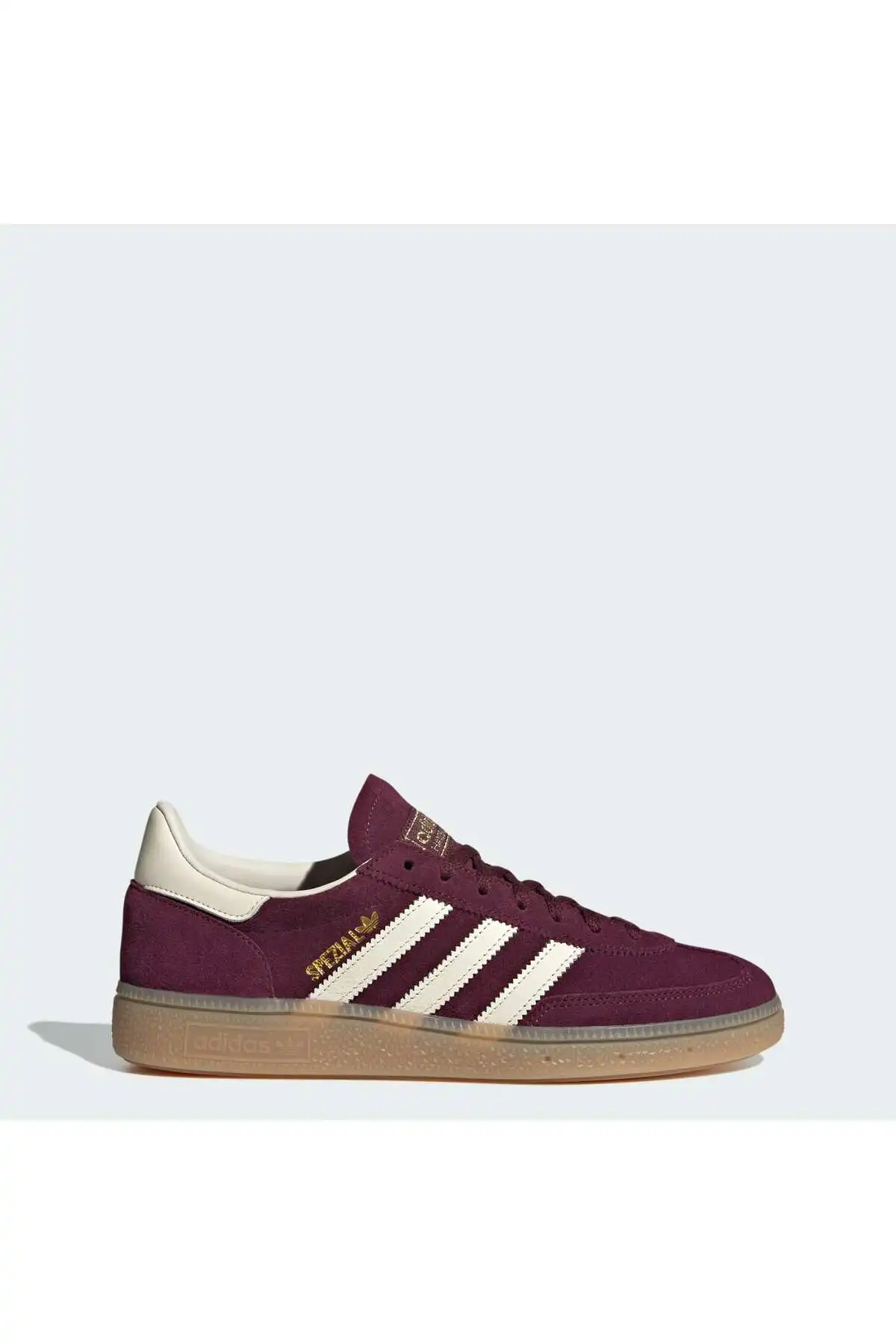 کفش اسپورت مردانه مدل جدید پاییز  2025  برند  adidas به رنگ  مارون / کرم سفید / طلایی من