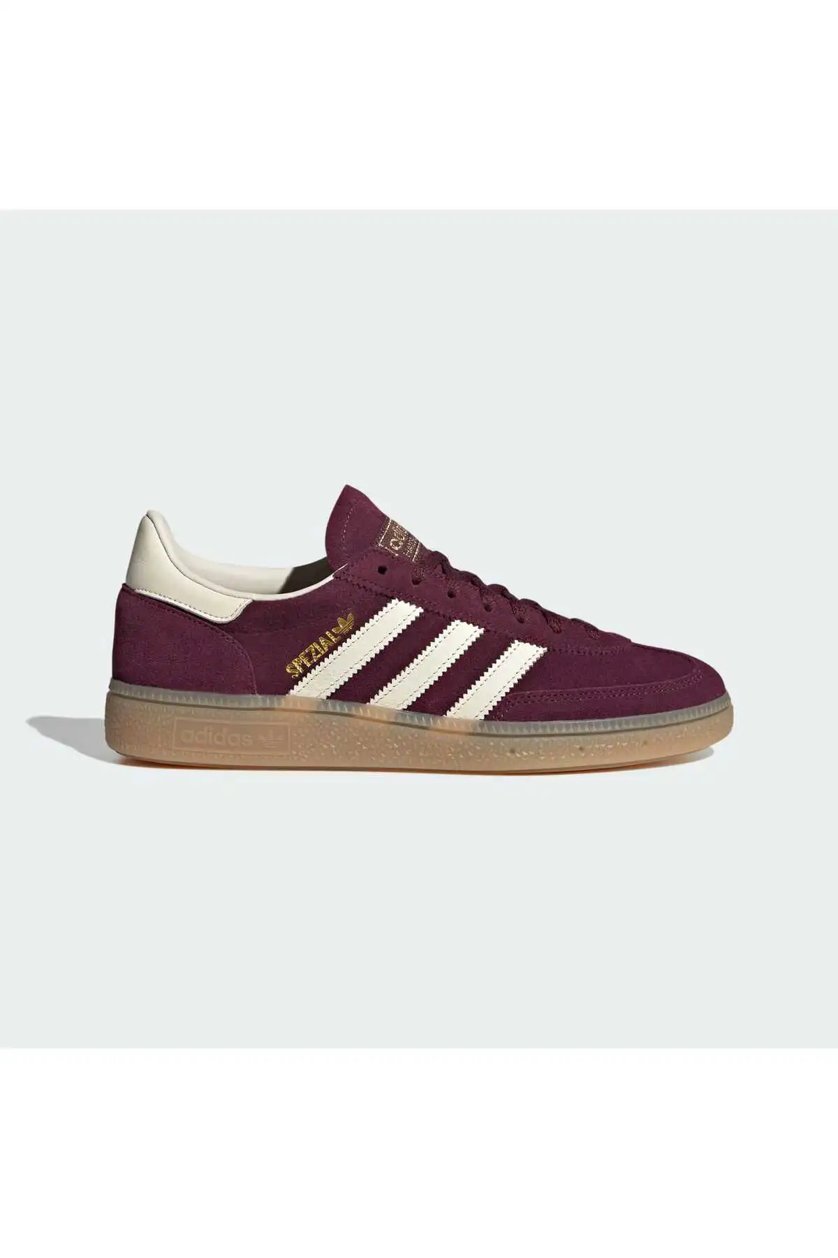 کفش اسپورت مردانه مدل جدید پاییز  2025  برند  adidas به رنگ  مارون / کرم سفید / طلایی من