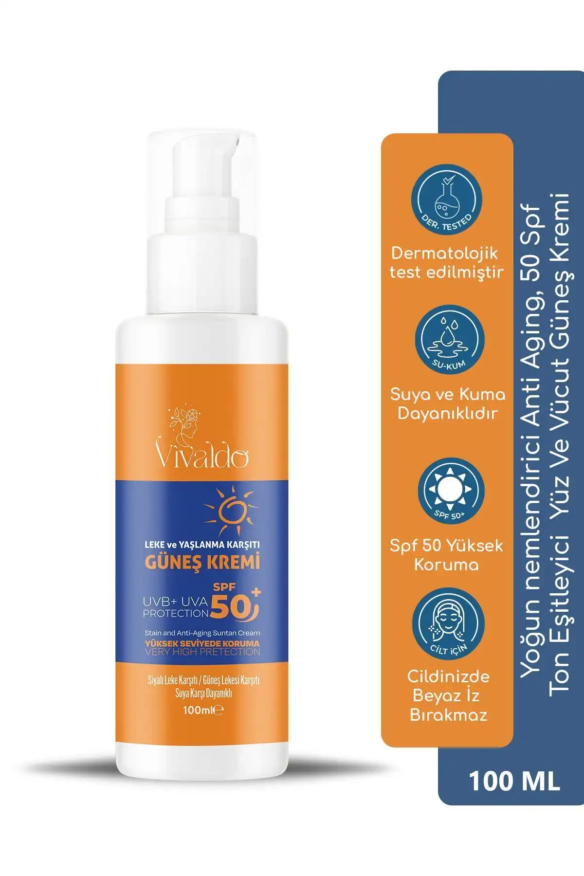کرم ضدآفتاب شدید ضد لک 50 Spf با تون محافظ روشن کننده پوست صورت و بدن 100 میلی لیتر برند   به رنگ   در دسته ضد آفتاب