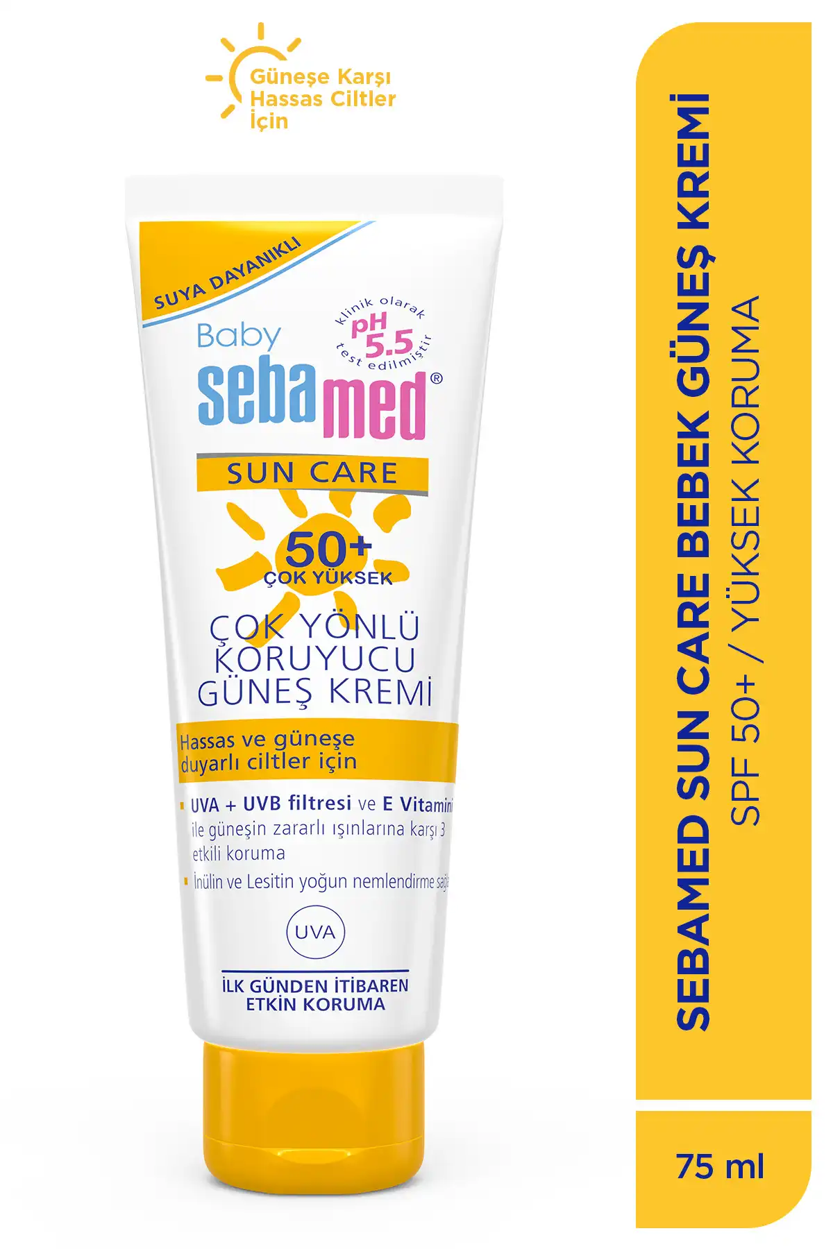 ضد آفتاب کودک Sun 50 Spf 75 میلی لیتر برند   Sebamed(سبامد) به رنگ   در دسته ضد آفتاب