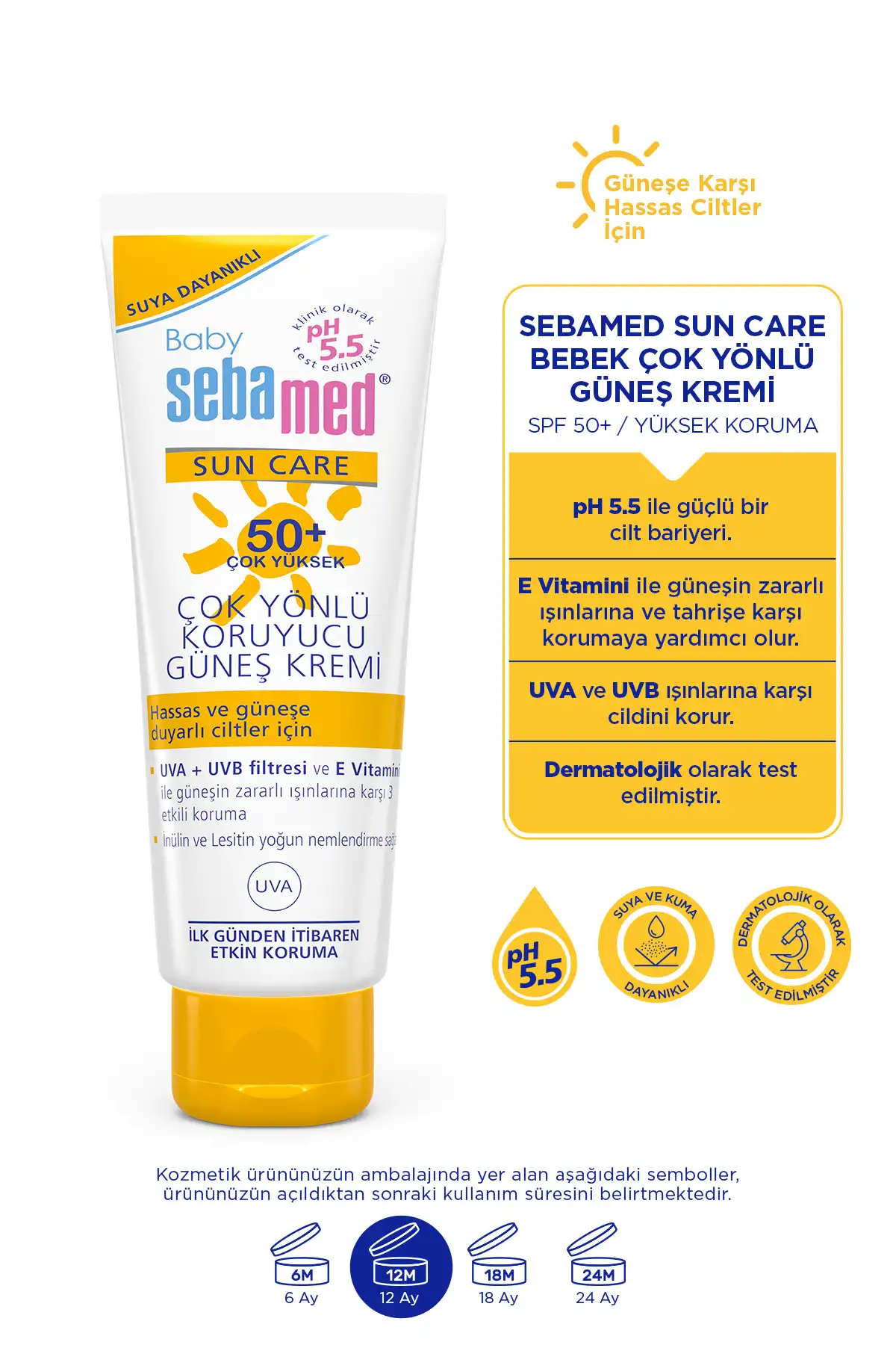 ضد آفتاب کودک Sun 50 Spf 75 میلی لیتر برند   Sebamed(سبامد) به رنگ   در دسته ضد آفتاب