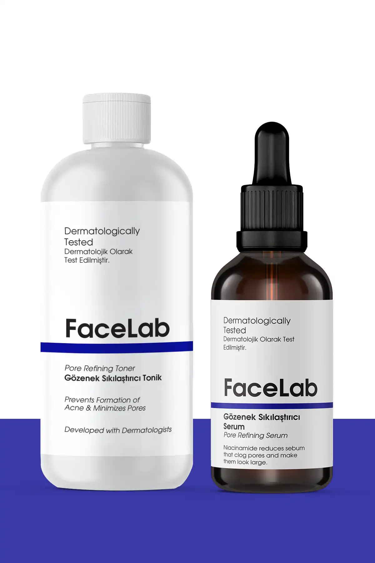 ست مراقبت از پوست سفت کننده منافذ آکنه و جوش ضد سیاهی (سرم + تونیک) برند   FaceLab(FaceLab) به رنگ   در دسته ست مراقبت از پوست