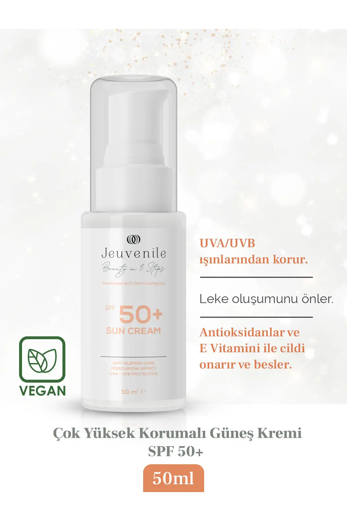 ضد آفتاب ضد لک 50 میلی لیتری ضدآفتاب Spf 50 - ضد آفتاب Spf 50 50 میلی لیتر برند   Jeuvenile(جوون) به رنگ   در دسته ضد آفتاب