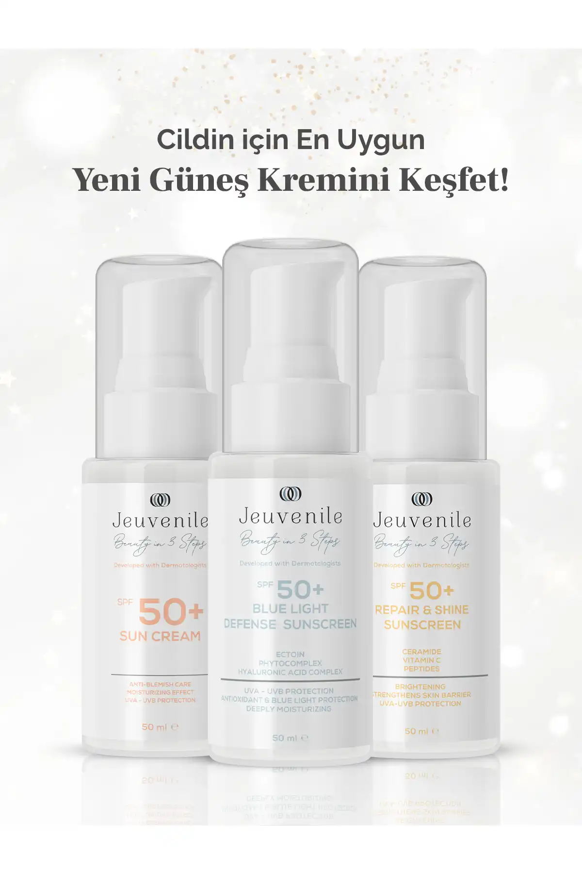 ضد آفتاب ضد لک 50 میلی لیتری ضدآفتاب Spf 50 - ضد آفتاب Spf 50 50 میلی لیتر برند   Jeuvenile(جوون) به رنگ   در دسته ضد آفتاب