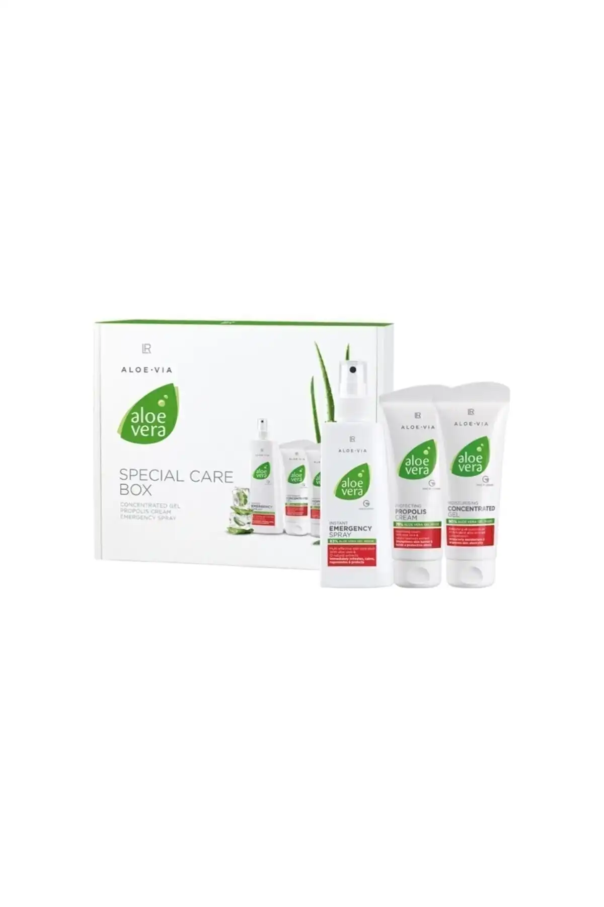کیت کمک های اولیه آلوئه ورا از طریق جعبه مراقبت ویژه آلوئه ورا برند   به رنگ   در دسته ست مراقبت از پوست