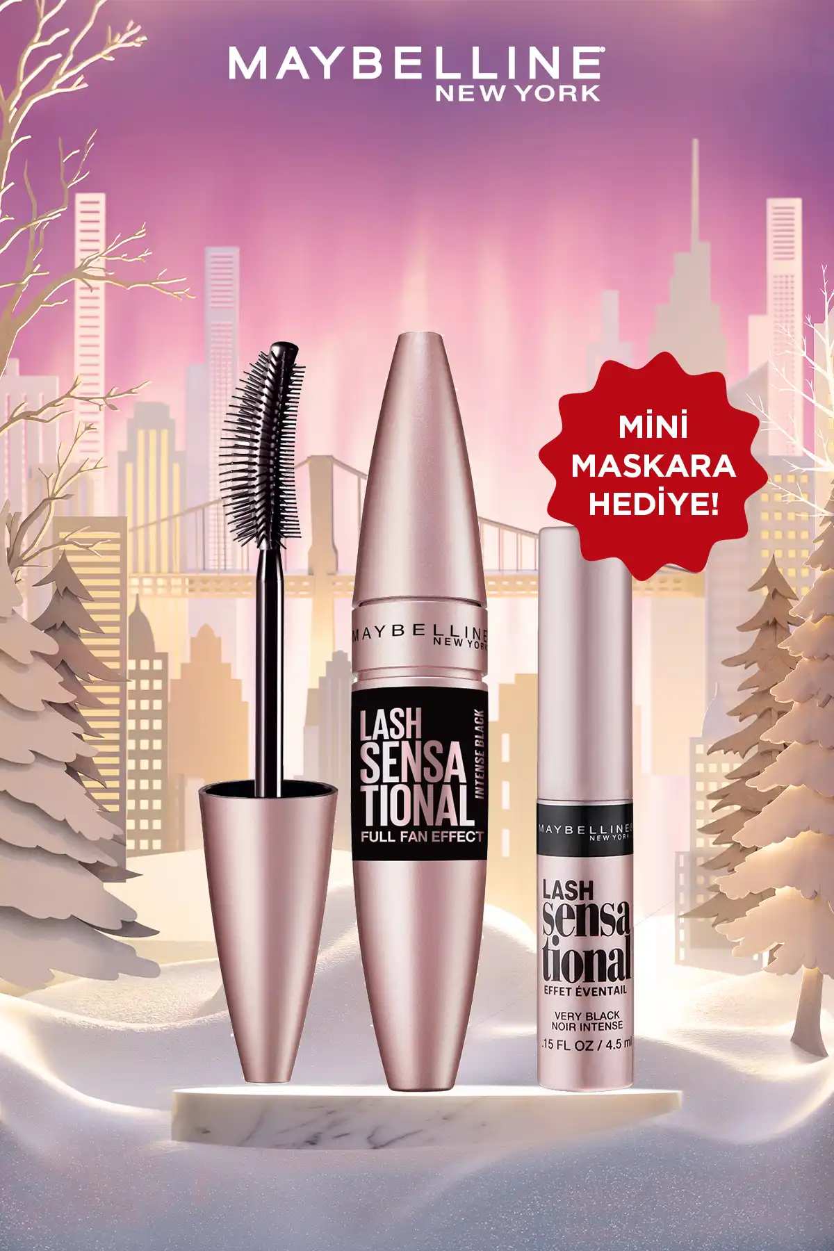 Lash Sensational Intense Black Mascara 9.5 ml + Mini Lash Sensational Black Mascara 4.5 ml 301717252 برند   به رنگ  مشکی