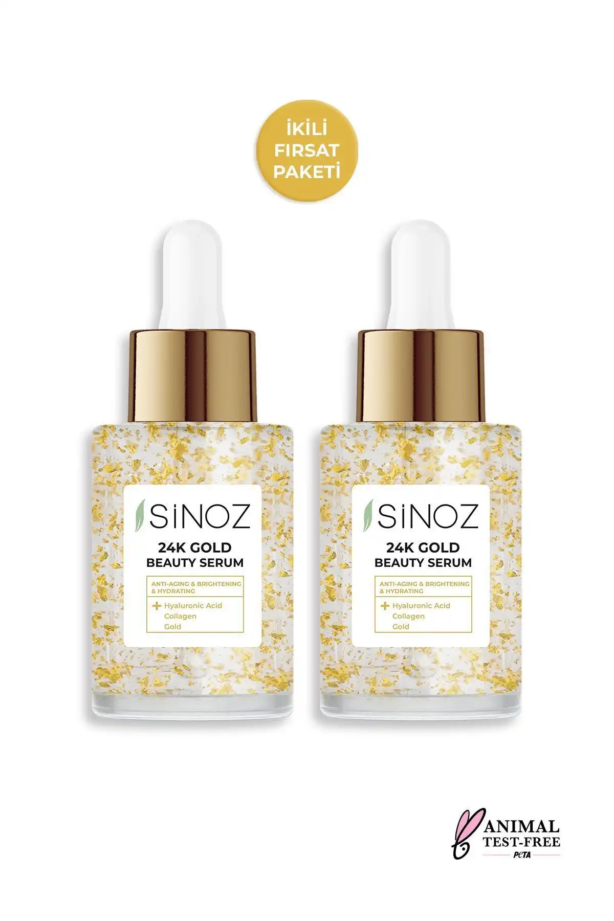 پکیج فرصت سرم مراقبت از صورت طلایی 2-Pack برند   Sinoz(سینوزیس) به رنگ   در دسته ست مراقبت از پوست