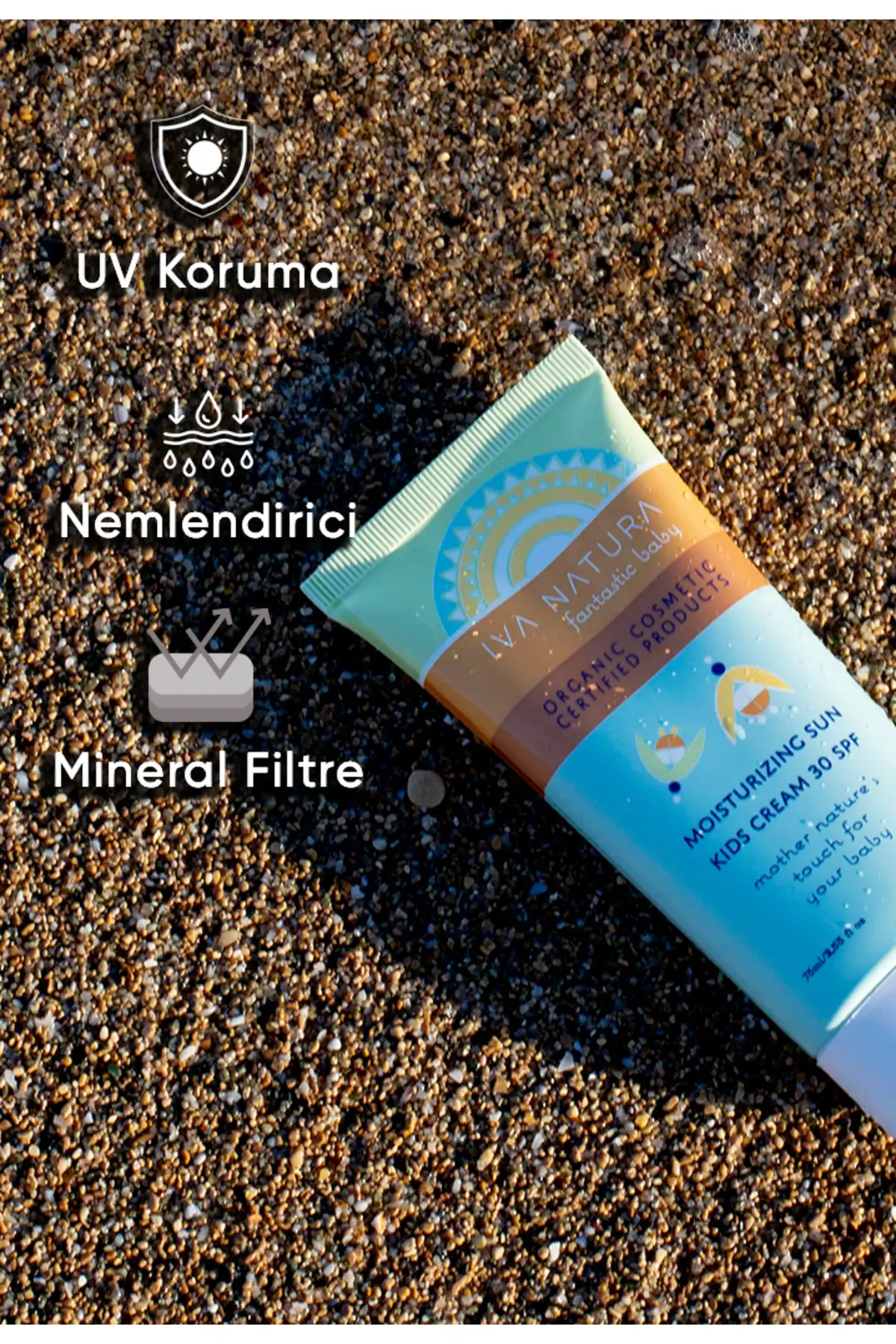 فیلتر معدنی ضد آفتاب 30 Spf کودک و کودک دارای گواهی ارگانیک 75 میلی لیتر برند   به رنگ   در دسته ضد آفتاب