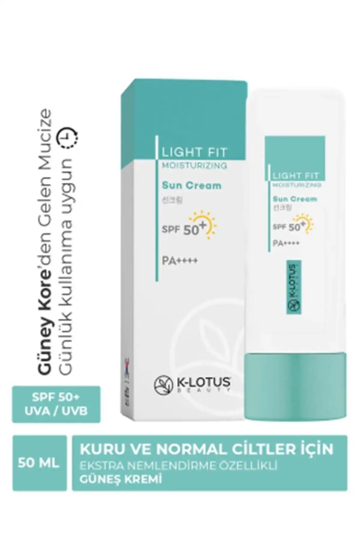 کرم ضد آفتاب مرطوب کننده صورت و بدن K-Lotus Light Fit Spf50 50ml (برای پوست های خشک و نرمال) برند   به رنگ   در دسته ضد آفتاب