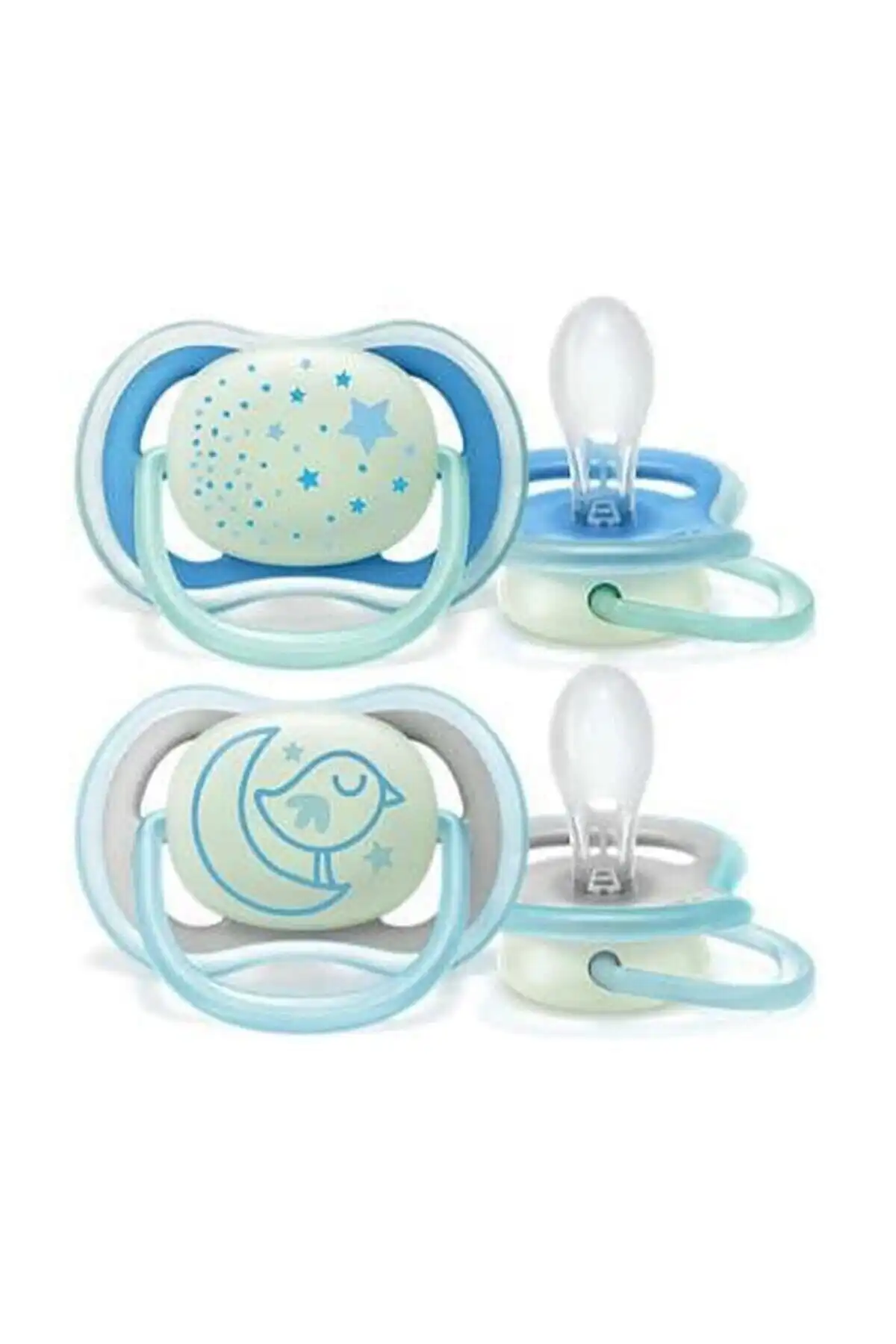 پستانک هوای اولترا 6-18 M در تاریکی می درخشد برند   Philips Avent(فیلیپس اونت) به رنگ   در دسته پستانک