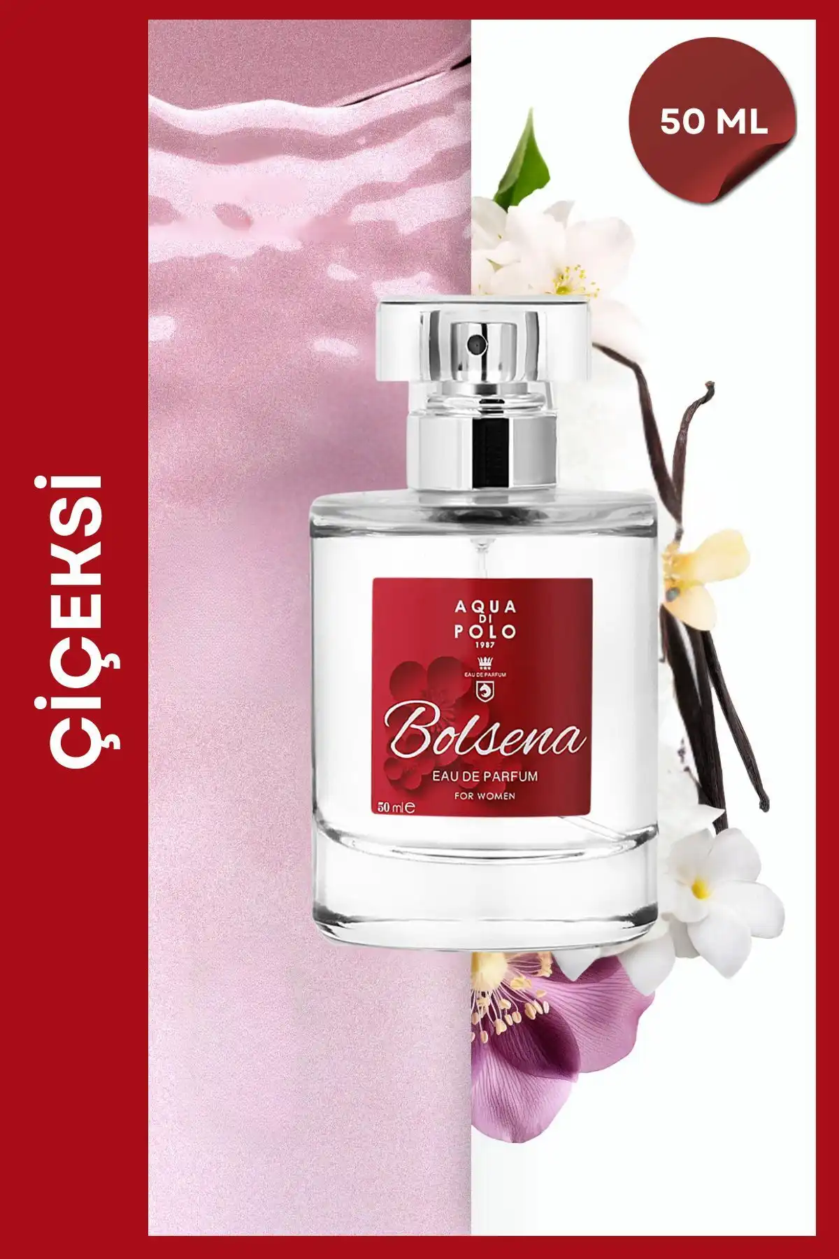 عطر زنانه Bolsena 50ml Edp Plwmnpr1 برند   Aqua Di Polo 1987(آکوا دی پولو 1987) به رنگ  سفید در دسته عطر و ادکلن