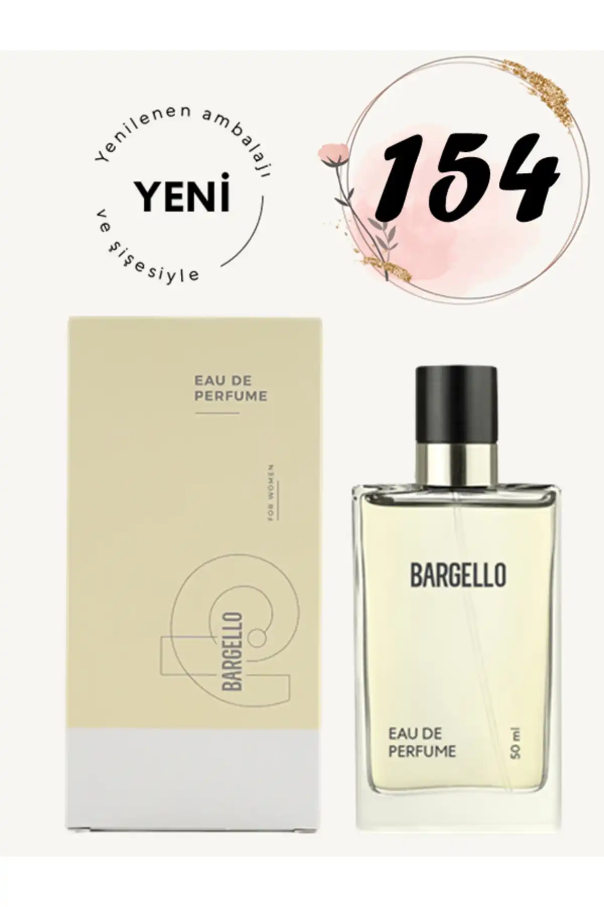 عطر زنانه 154 FLORAL 50 ML EDP 8691841304648 برند   Bargello ( بارجلو )  به رنگ  سفید در دسته عطر و ادکلن