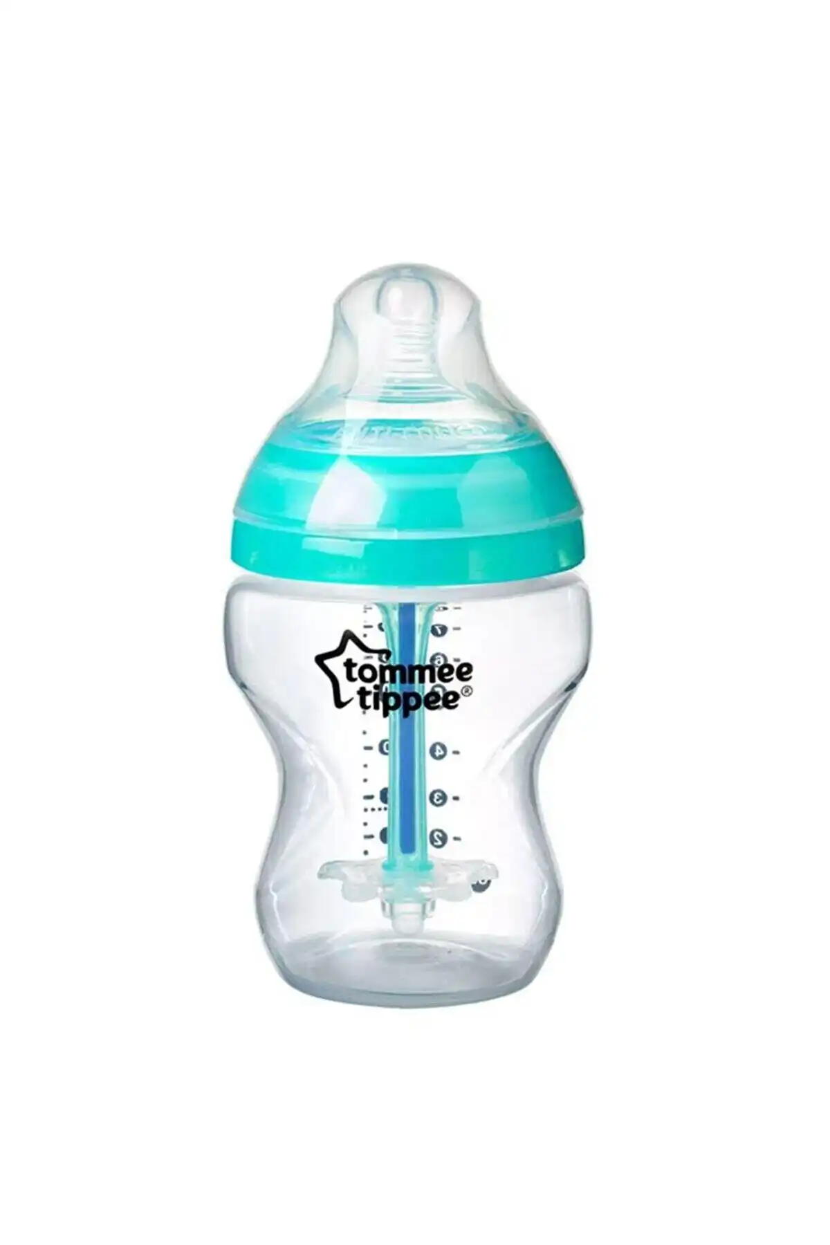 شیشه شیر ضد کولیک پیشرفته شفاف 260 میلی لیتری برند   Tommee Tippee(تامی تیپی) به رنگ   در دسته پستانک