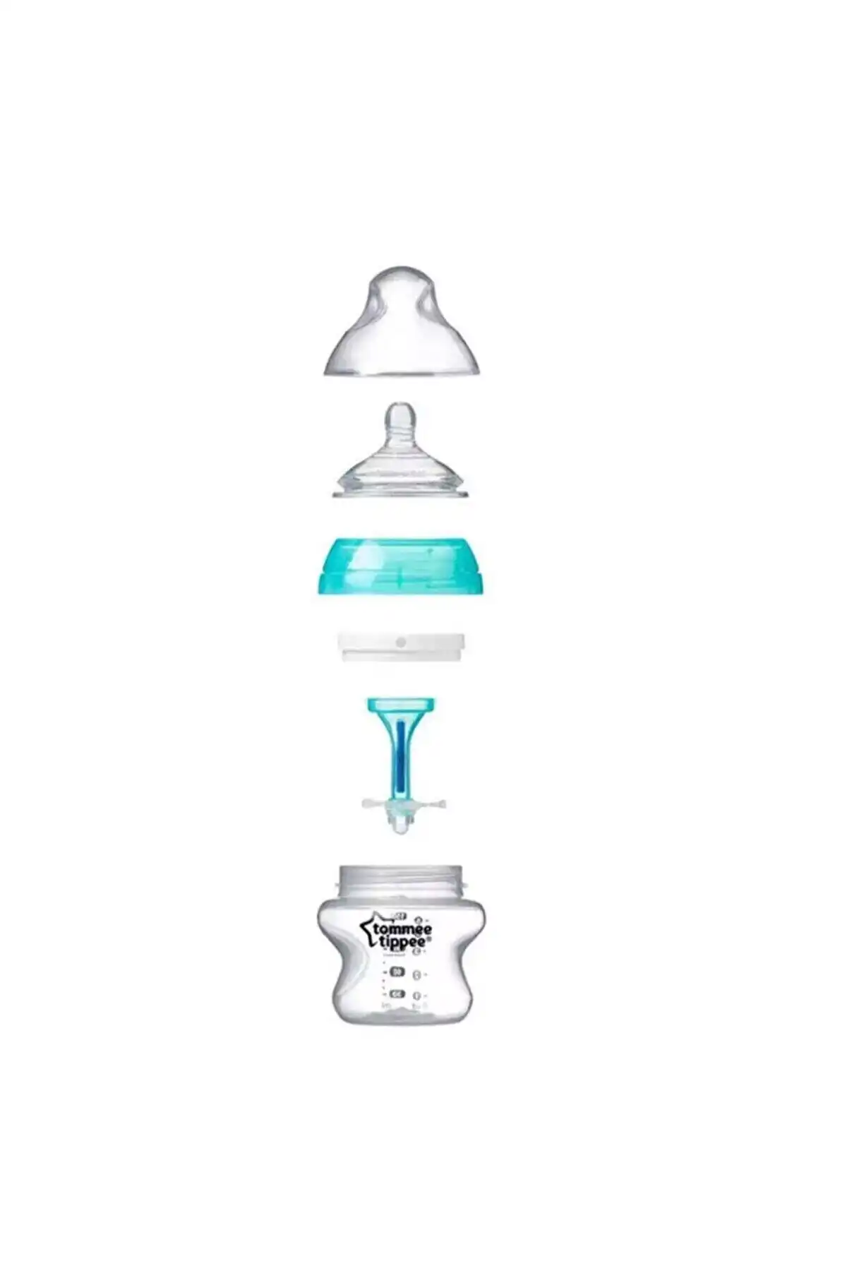 شیشه شیر ضد کولیک پیشرفته شفاف 260 میلی لیتری برند   Tommee Tippee(تامی تیپی) به رنگ   در دسته پستانک