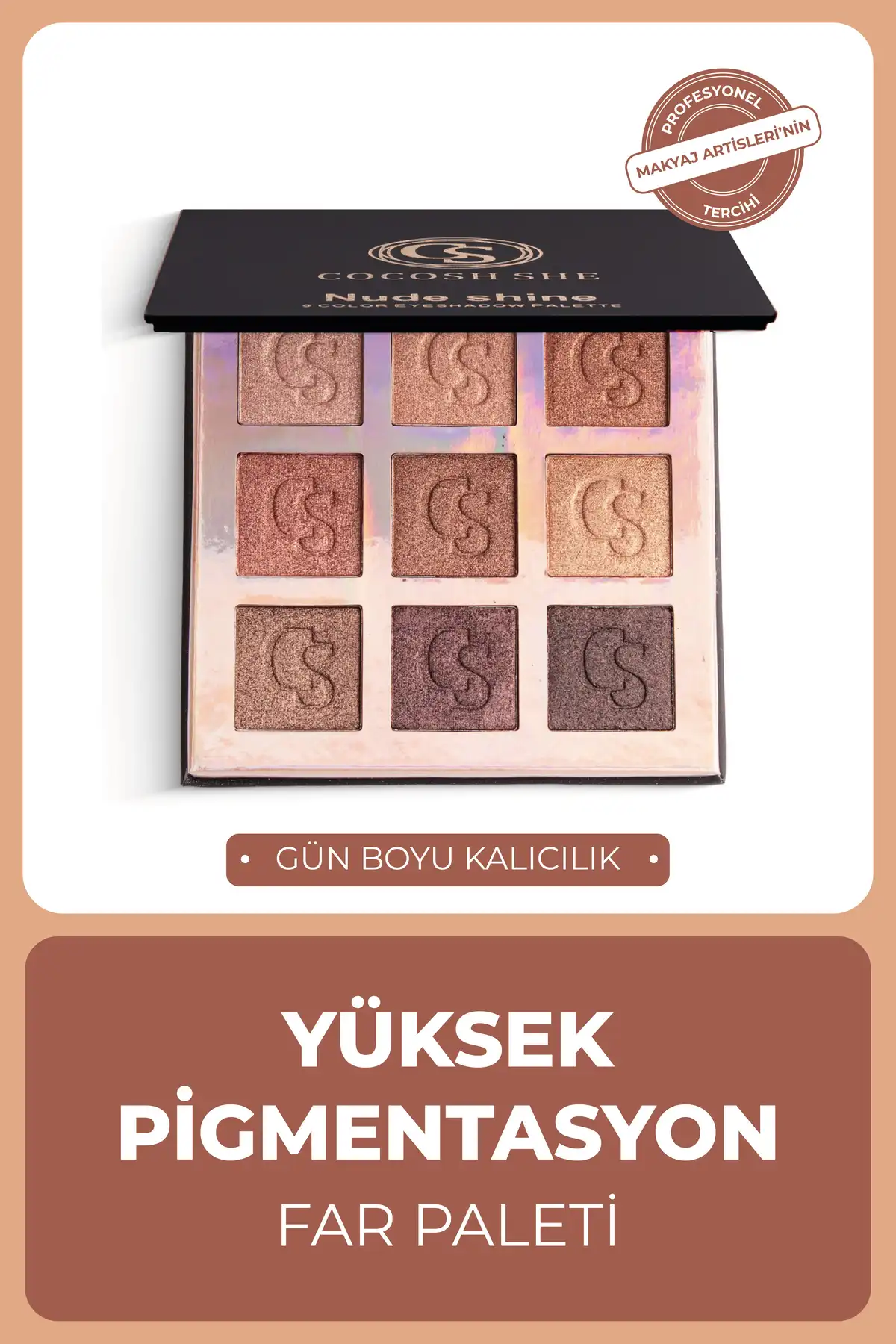 پالت سایه چشم Nude Shine 9 رنگ، رنگدانه بالا، عدم جمع شدن، پراکندگی آسان برند   Cocosh She(Cocosh She) به رنگ  خیلی ا
