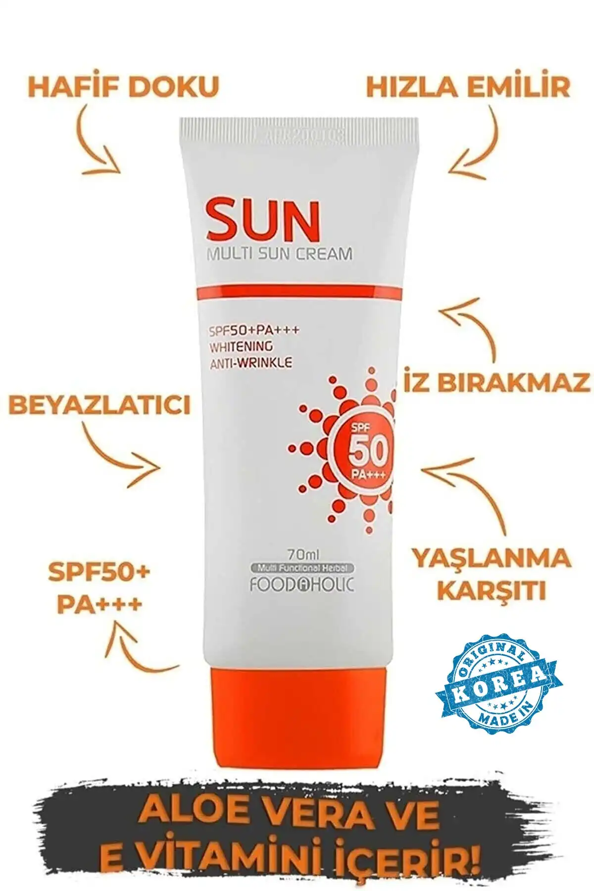 ضد آفتاب مولتی سان 70 میلی لیتری حاوی آدنوزین ضد لک ضد لک و ضد لک Spf50 Pa+++ Uva/uvb برند   به رنگ   در دسته ضد آفتاب