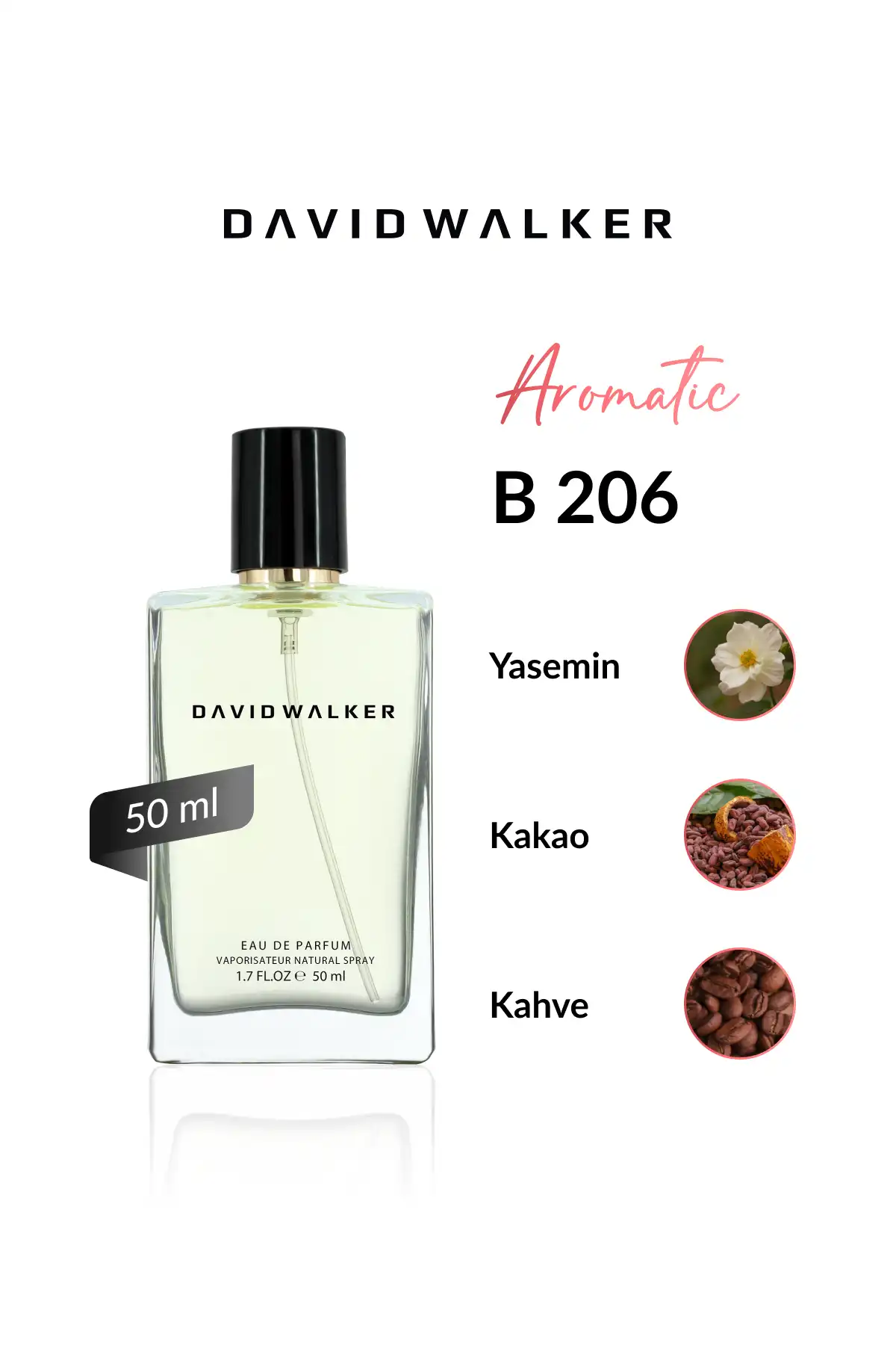 عطر زنانه شرقی Wild Flower B206 50ml برند   David Walker ( دیوید واکر )  به رنگ  سفید در دسته عطر و ادکلن