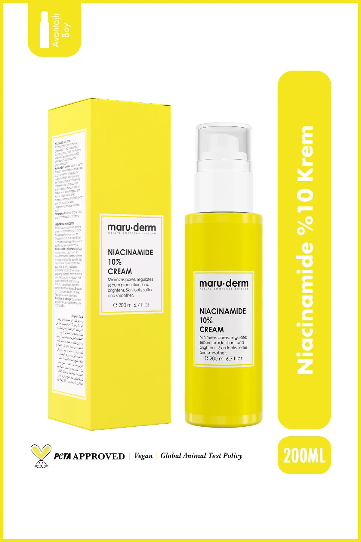 کرم مارودرم نیاسینامید 10% ضد لک و سفت کننده منافذ 200 میلی لیتر برند   Maru.Derm(مارو.درم) در دسته مراقبت از پوست