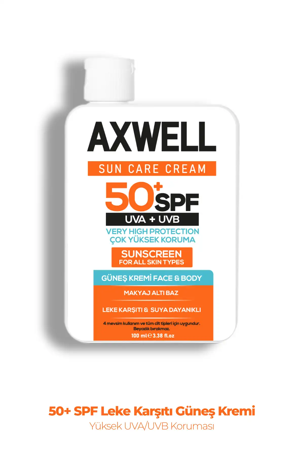 کرم ضد آفتاب کرم ضد لک کرم ضد آفتاب با محافظت بسیار بالا 50+ Spf 100 میلی لیتر برند   AXWELL(AXWELL) به رنگ   در دسته ضد آفتاب