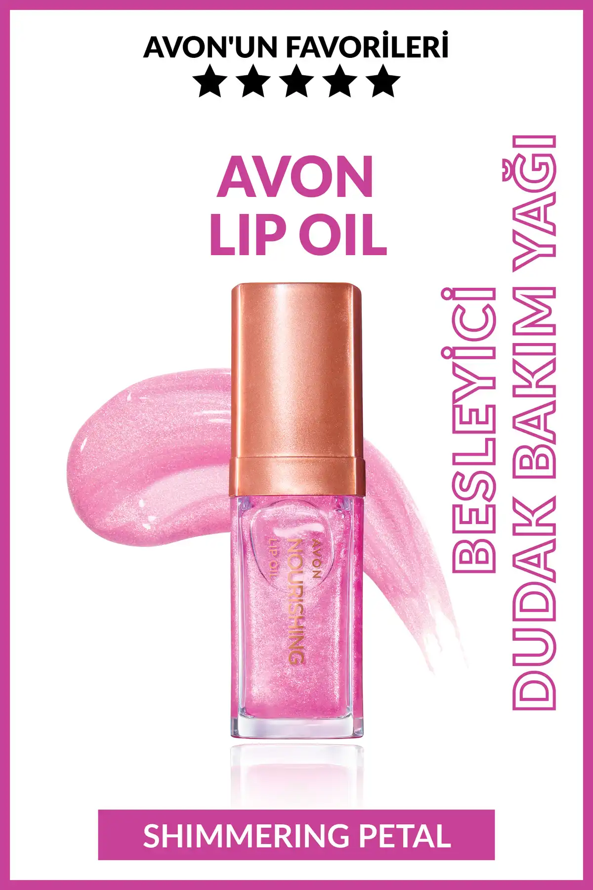 روغن واقعی لب روغن مراقبت از لب گلبرگ درخشان - 7 میلی لیتر برند   Avon(آوون) به رنگ   صورتی در دسته حالت دهنده مو