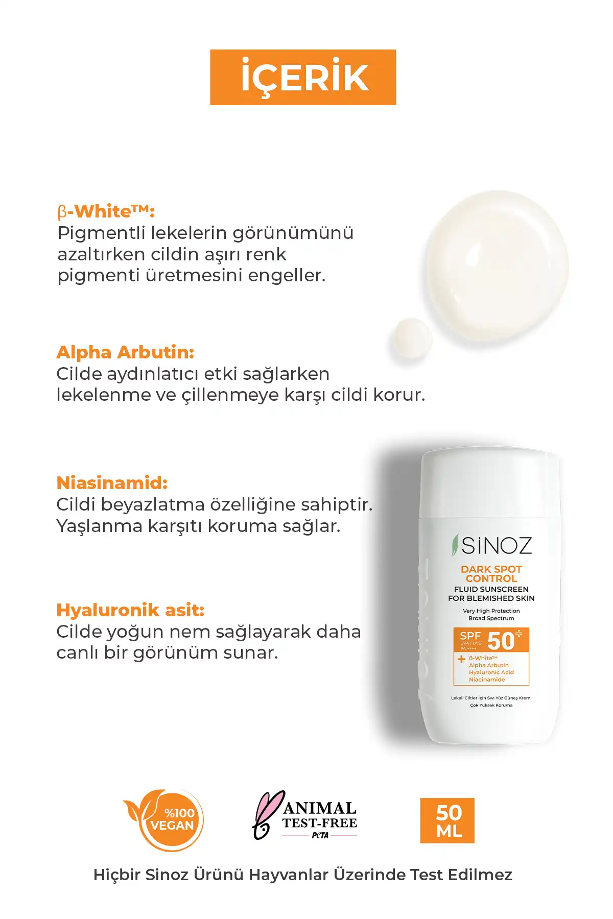 کرم ضدآفتاب صورت با محافظت بالا برای پوست های لکه دار Spf50 / Pa 50 میلی لیتر برند   Sinoz(سینوزیس) به رنگ   در دسته ضد آفتاب