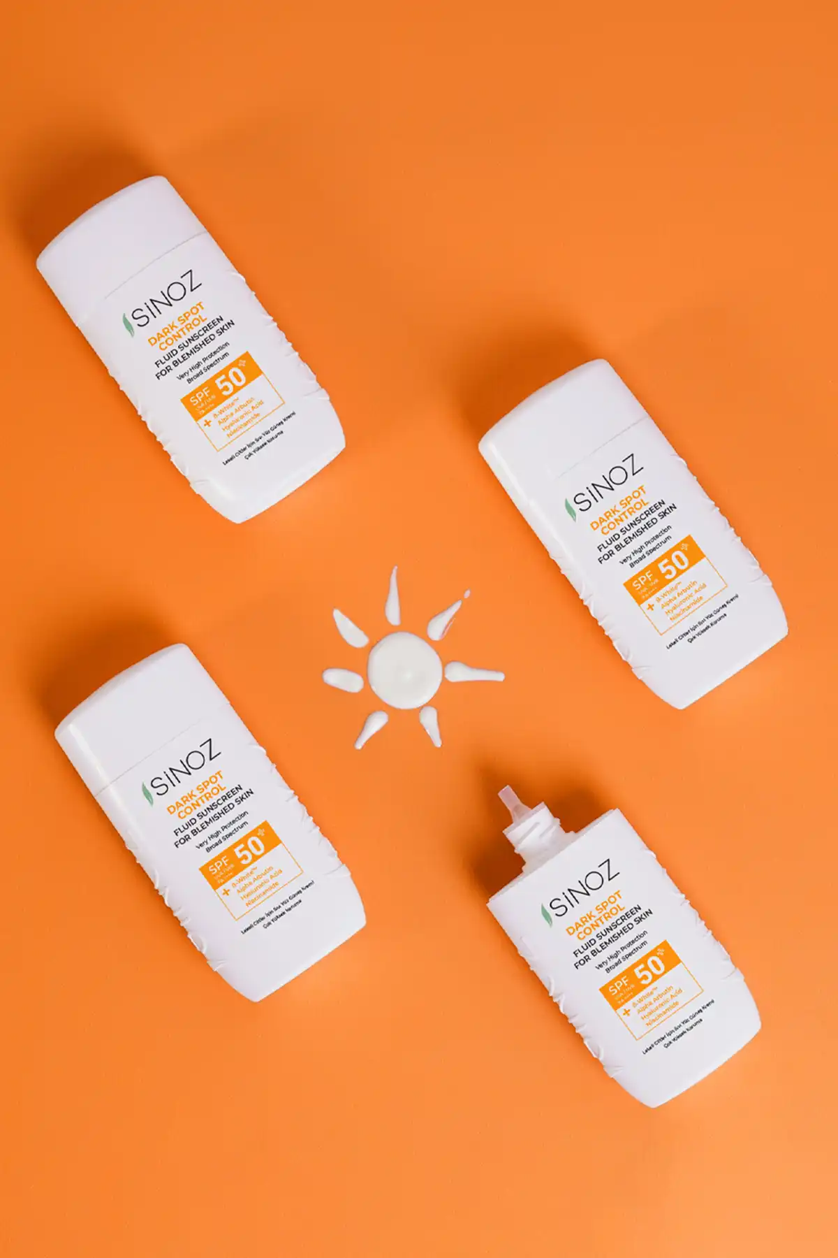 کرم ضدآفتاب صورت با محافظت بالا برای پوست های لکه دار Spf50 / Pa 50 میلی لیتر برند   Sinoz(سینوزیس) به رنگ   در دسته ضد آفتاب