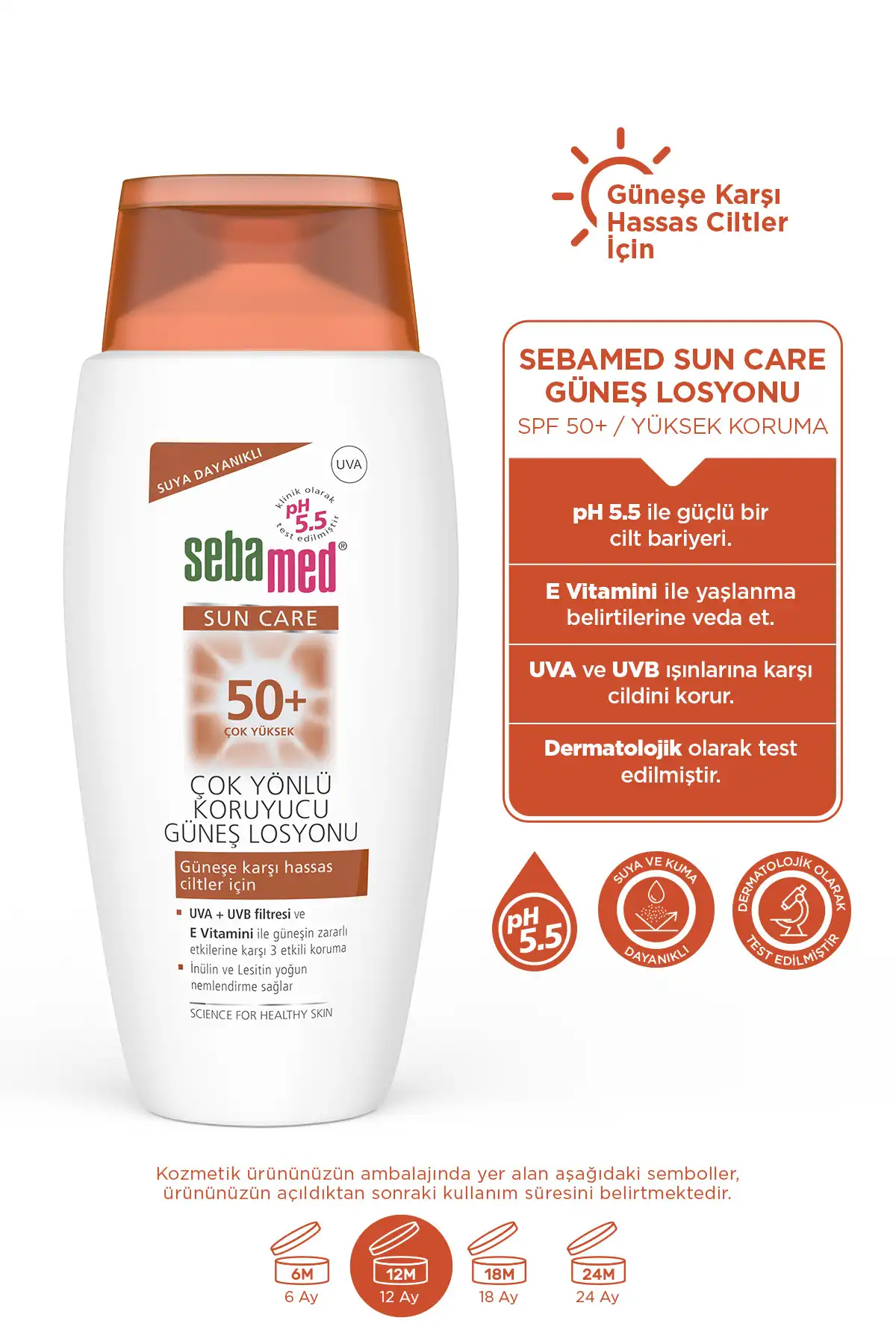 Sun Care 50+ Sun Lotion 150 ml برند   Sebamed(سبامد) به رنگ   در دسته ضد آفتاب