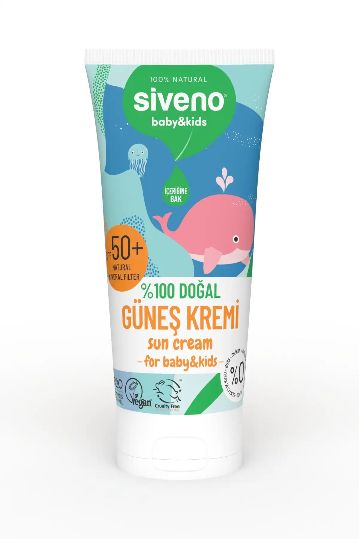 ضد آفتاب 100% طبیعی کودک - ضد لک آنتی اکسیدان مرطوب کننده گیاهی وگان Uva Uvb 50spf برند   به رنگ   در دسته ضد آفتاب
