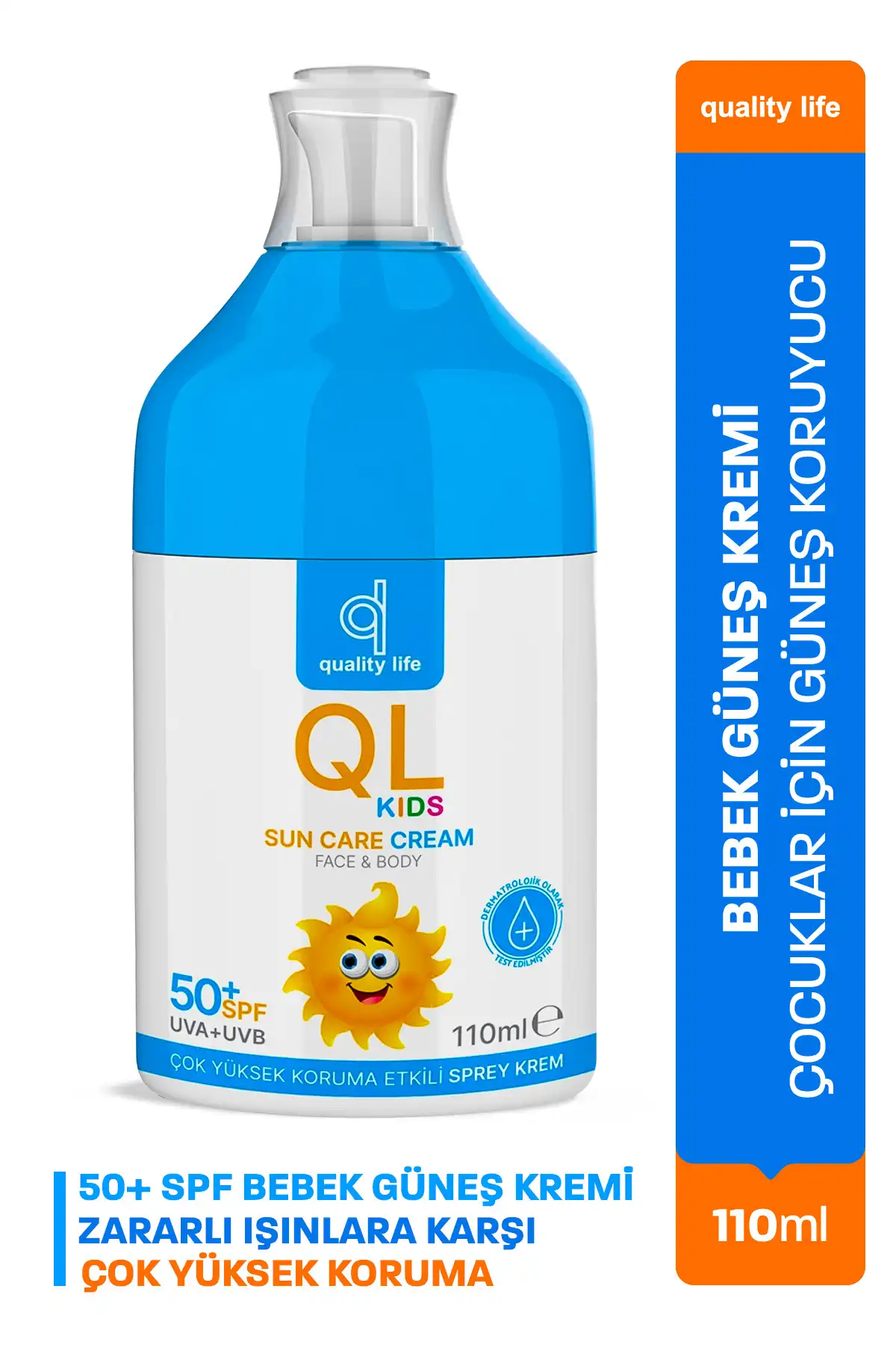 ست ضد آفتاب کودک و بزرگسال Ql 50+ فاکتور 110 میلی لیتر ضد لک برند   Quality Life(زندگی با کیفیت) به رنگ   در دسته ضد آفتاب