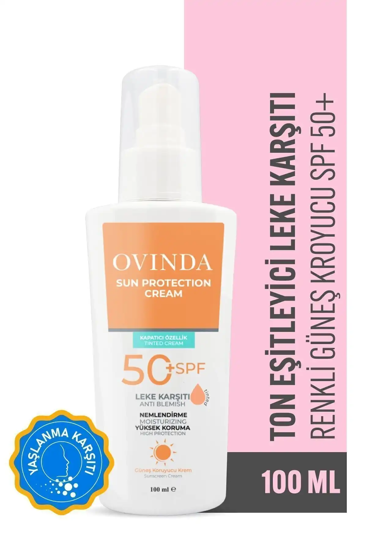ضد آفتاب رنگی (کانسیلر) 50 Spf برند   Ovinda(اویندا) به رنگ   در دسته ضد آفتاب
