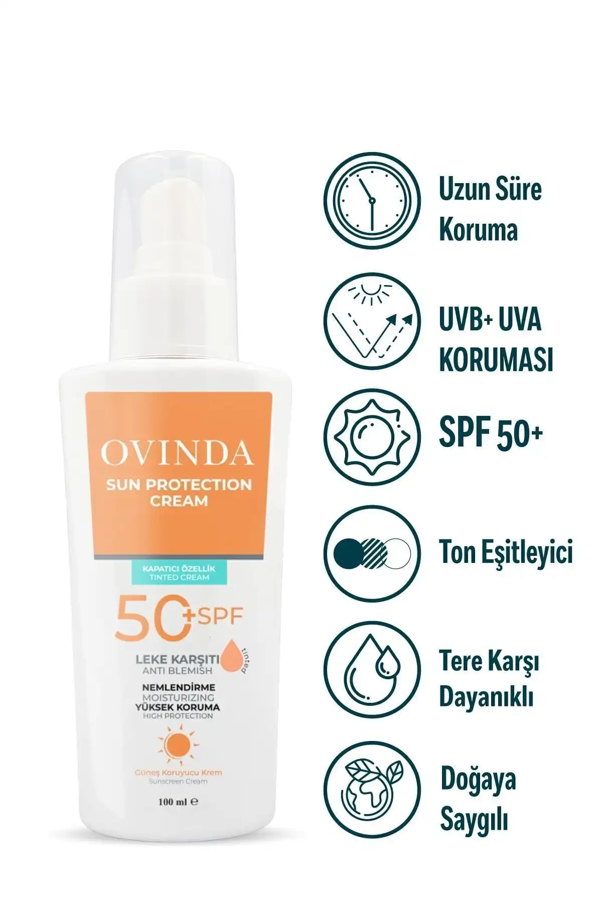 ضد آفتاب رنگی (کانسیلر) 50 Spf برند   Ovinda(اویندا) به رنگ   در دسته ضد آفتاب